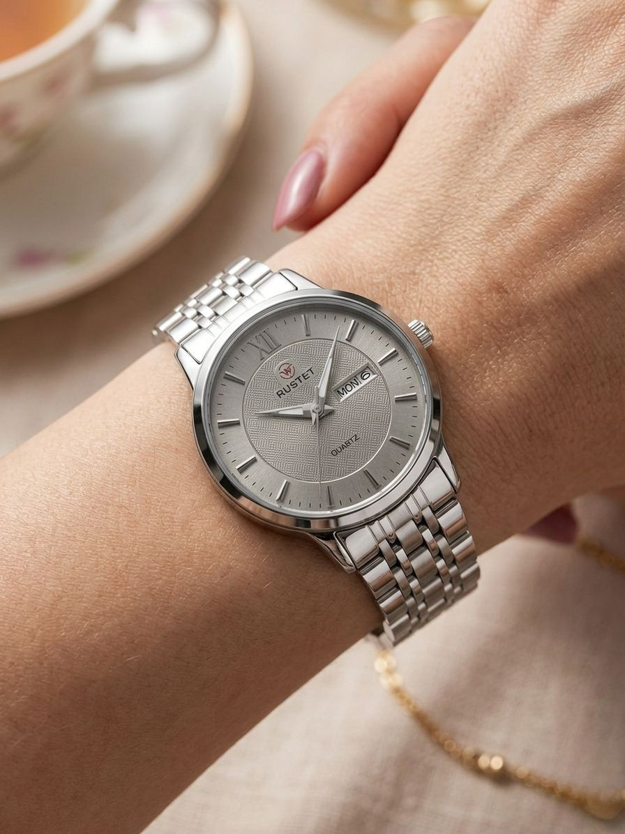 RUSTET-6006-GREY WITH SILVER FOR HER