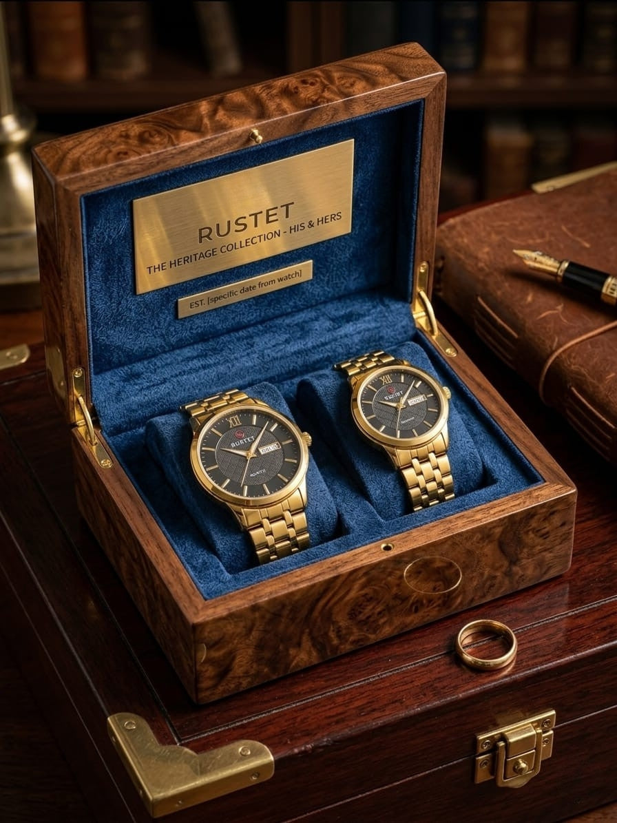 RUSTET-1006-BLACK WITH GOLD-COUPLES EDITION