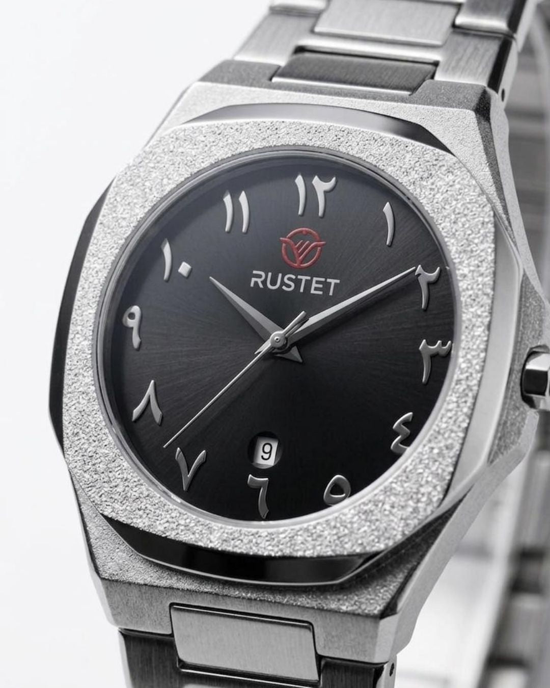 RUSTET-1019 ARABIC DIAL EDITION-BLACK WITH SILVER