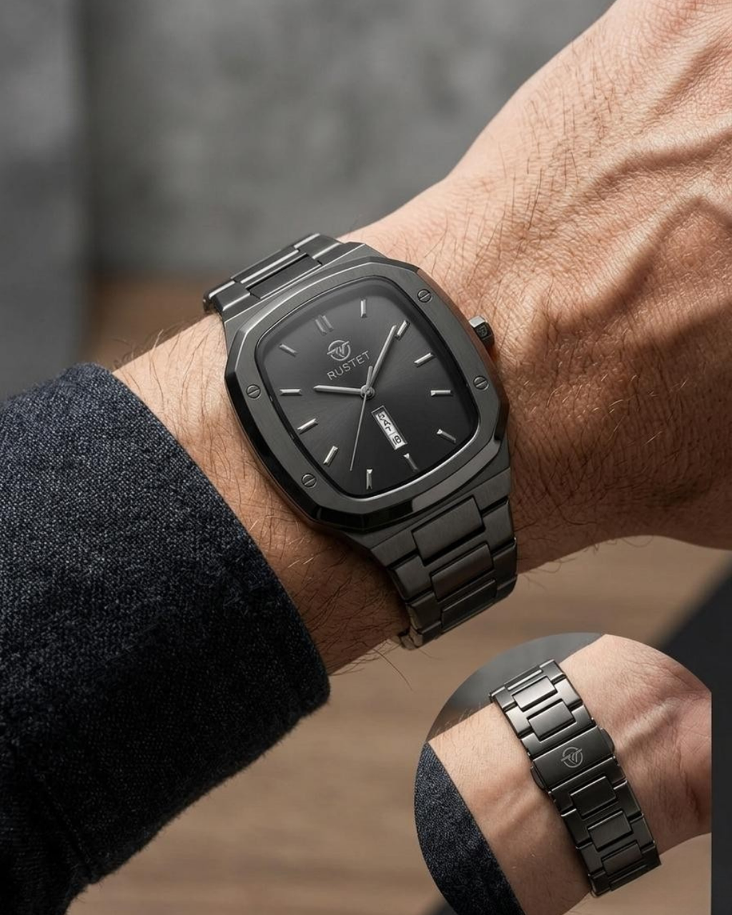 RUSTET-1018-BLACK WITH BLACK