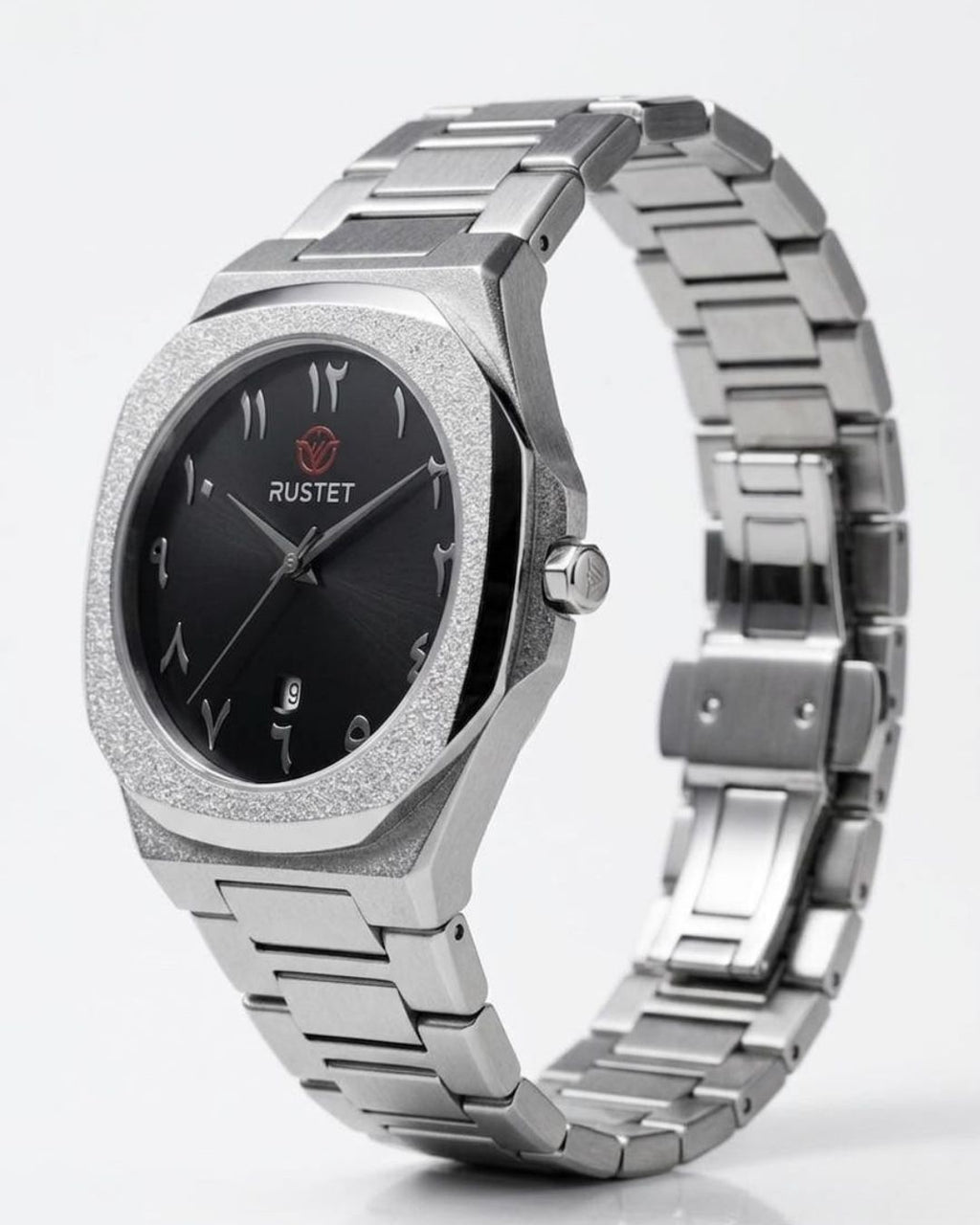 RUSTET-1019 ARABIC DIAL EDITION-BLACK WITH SILVER