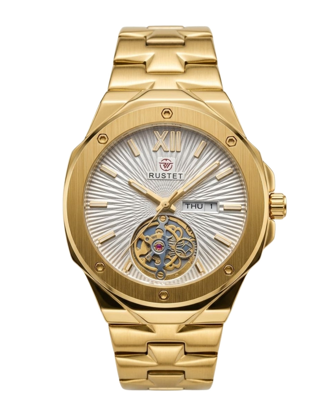 RUSTET-1053-WHITE WITH GOLDEN