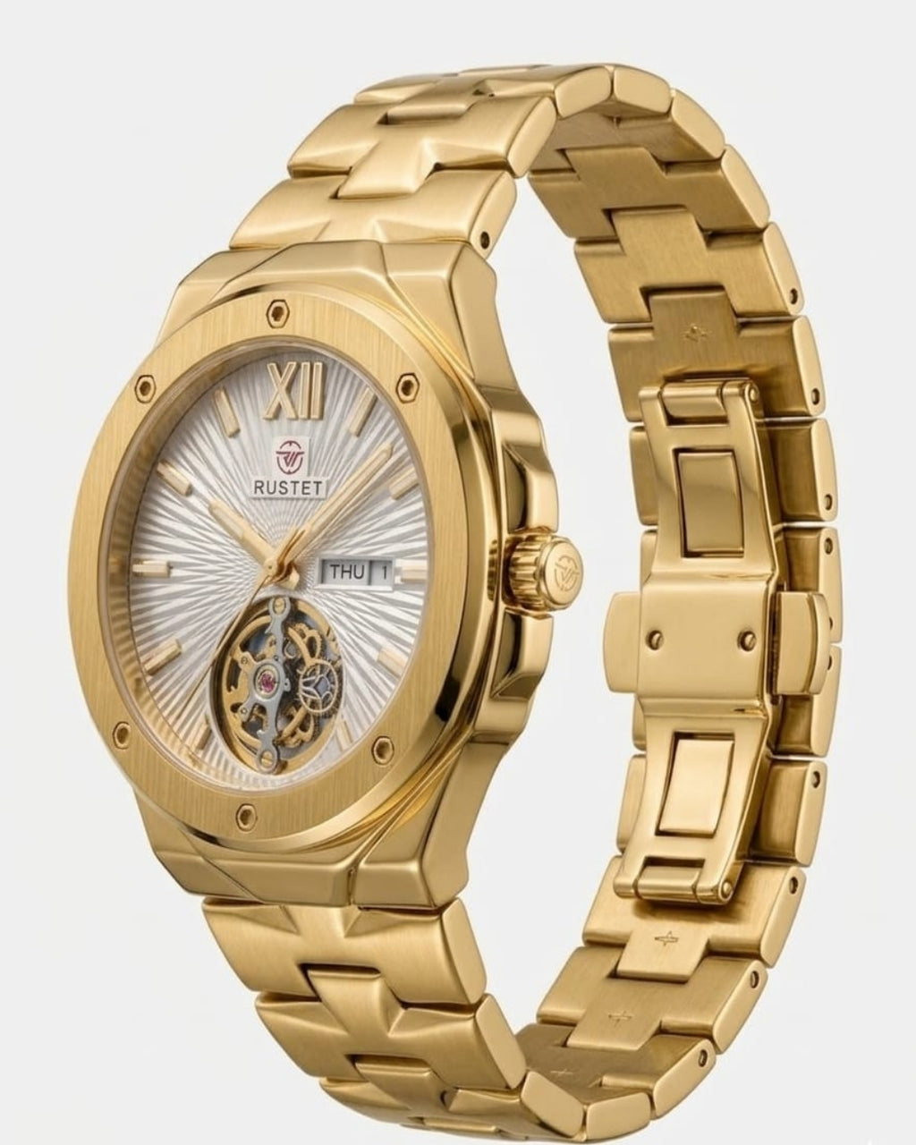 RUSTET-1053-WHITE WITH GOLDEN