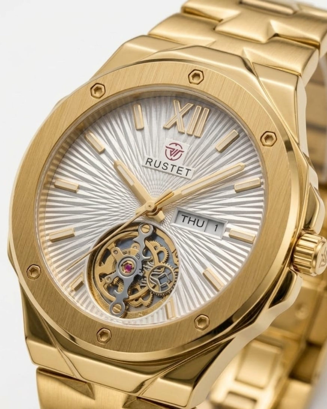 RUSTET-1053-WHITE WITH GOLDEN