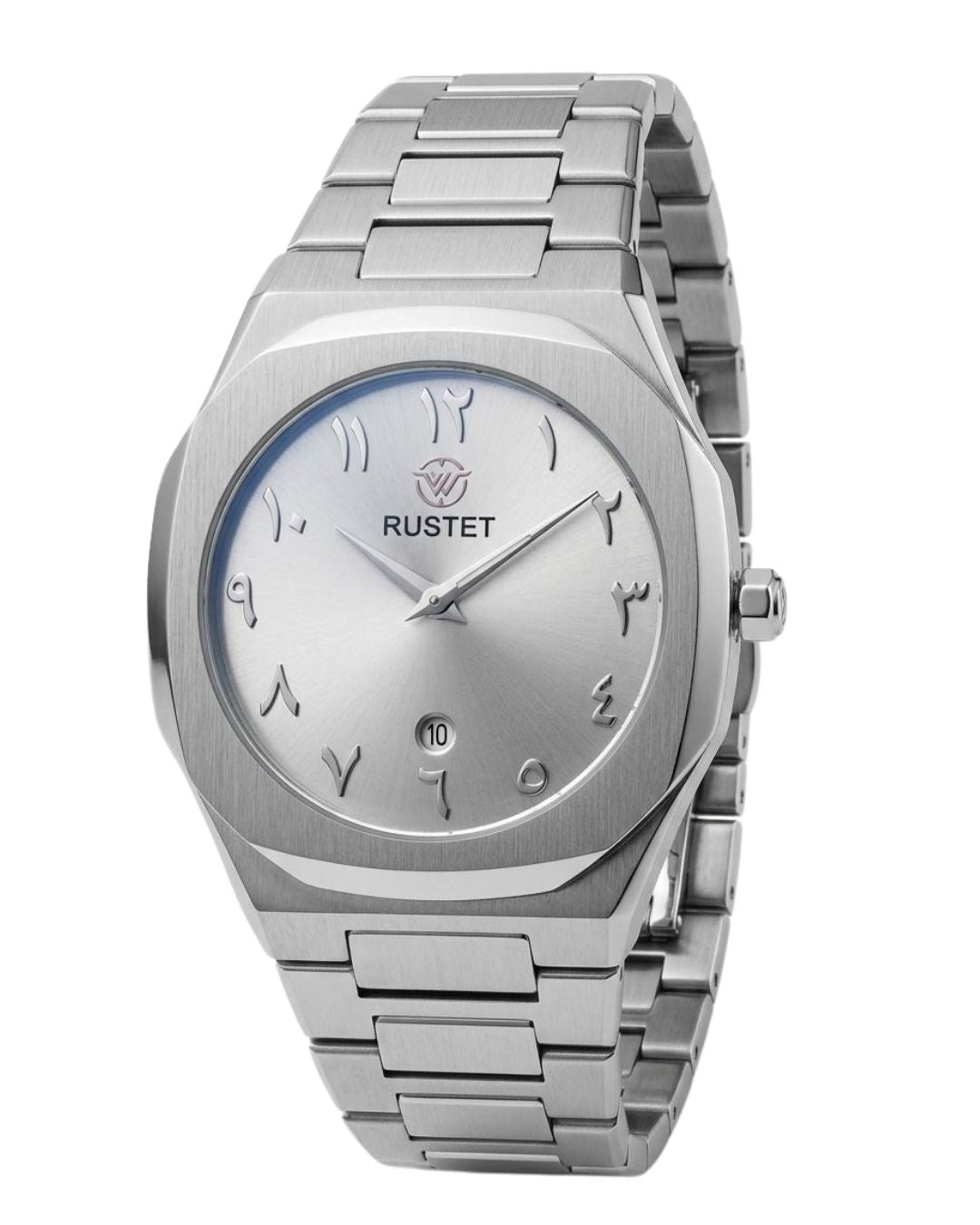 RUSTET-1019 ARABIC DIAL EDITION-SILVER WITH SILVER