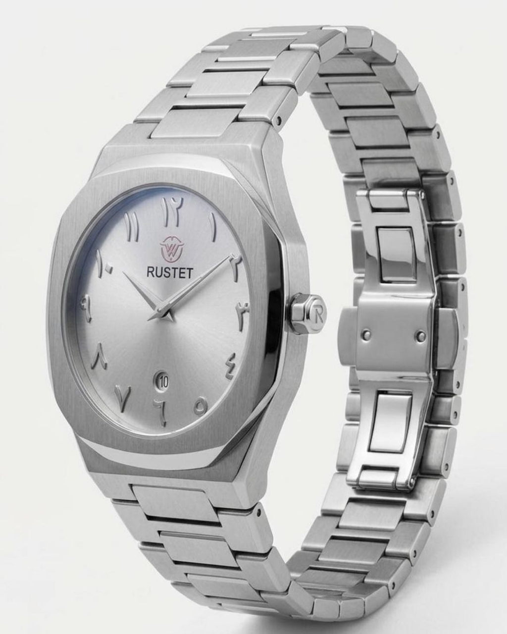 RUSTET-1019 ARABIC DIAL EDITION-SILVER WITH SILVER