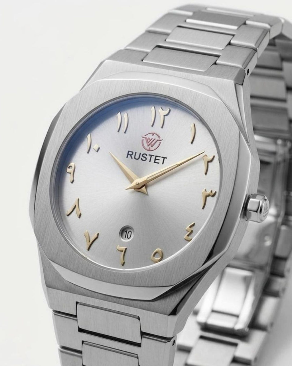 RUSTET-1019 ARABIC DIAL EDITION-SILVER WITH SILVER