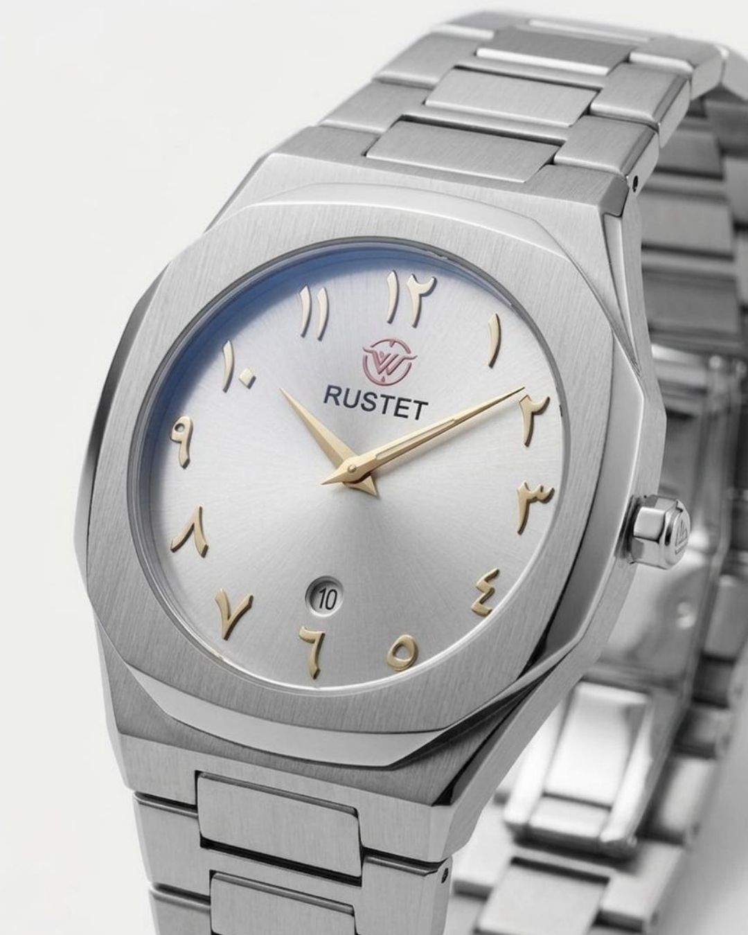 RUSTET-1019 ARABIC DIAL EDITION-SILVER WITH SILVER