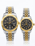 RUSTET-1041-BLACK WITH SILVER &GOLD-COUPLES EDITION