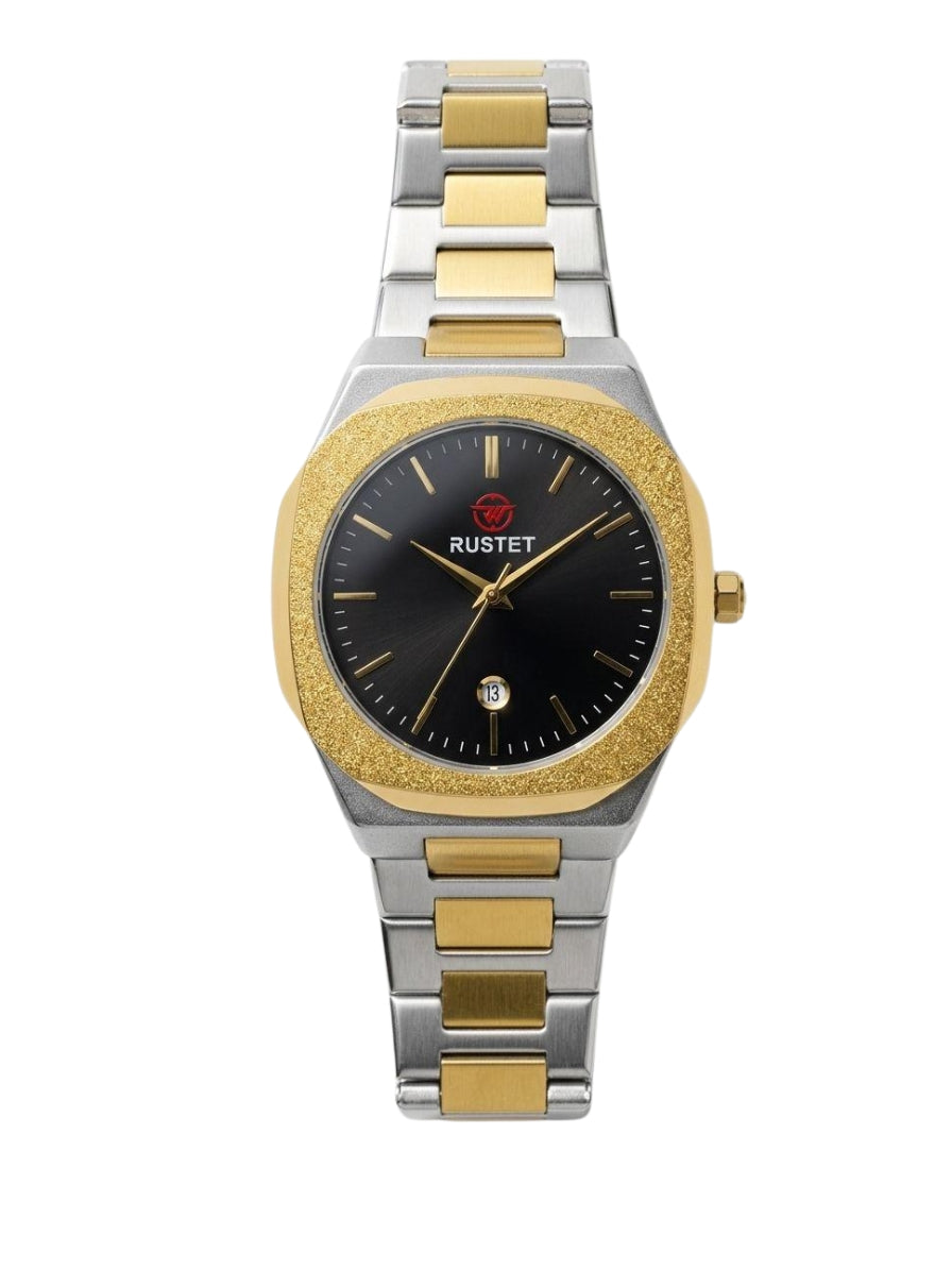 RUSTET-1019 BLACK WITH SILVER&GOLD