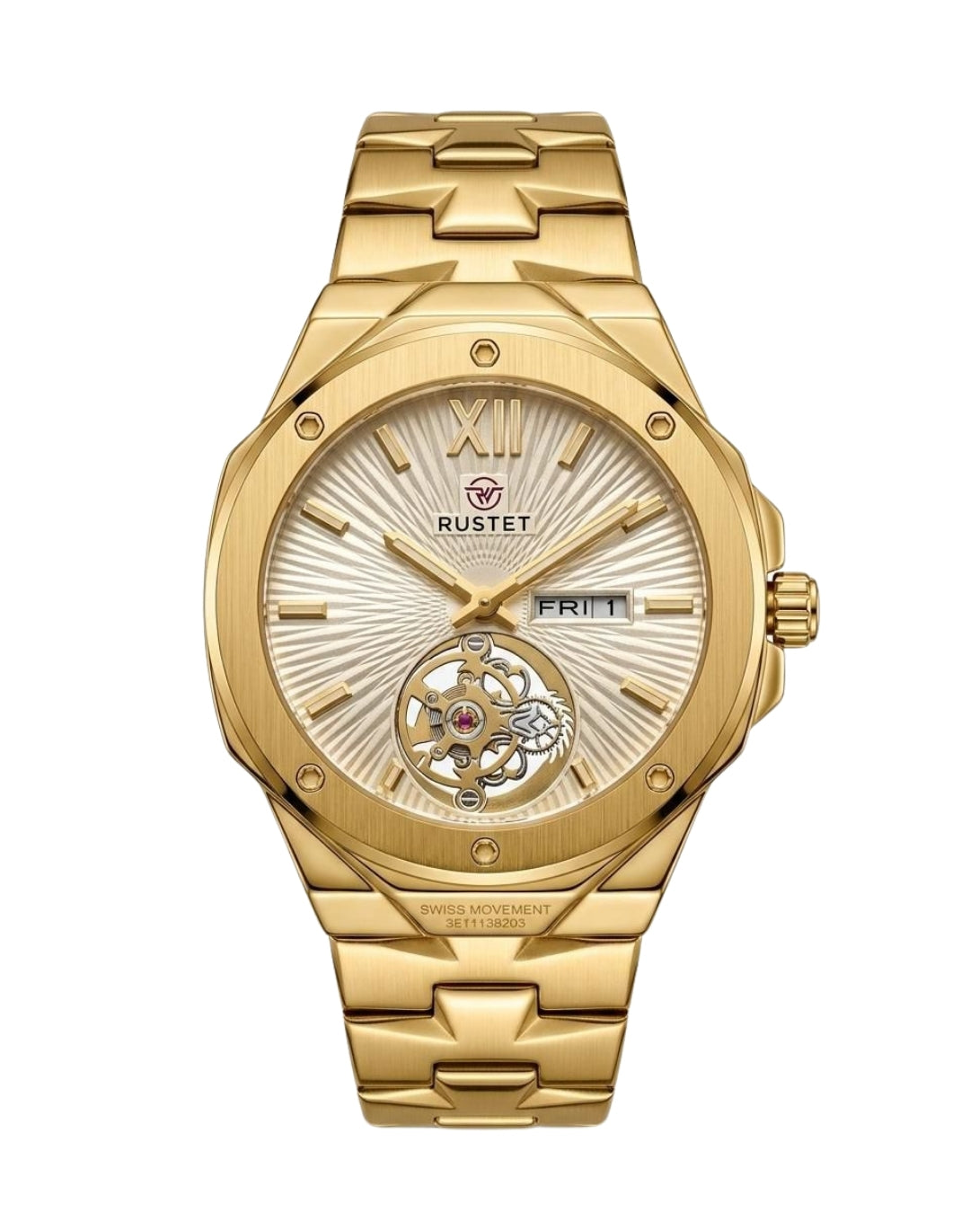 RUSTET-1053-BEIGE WITH GOLDEN