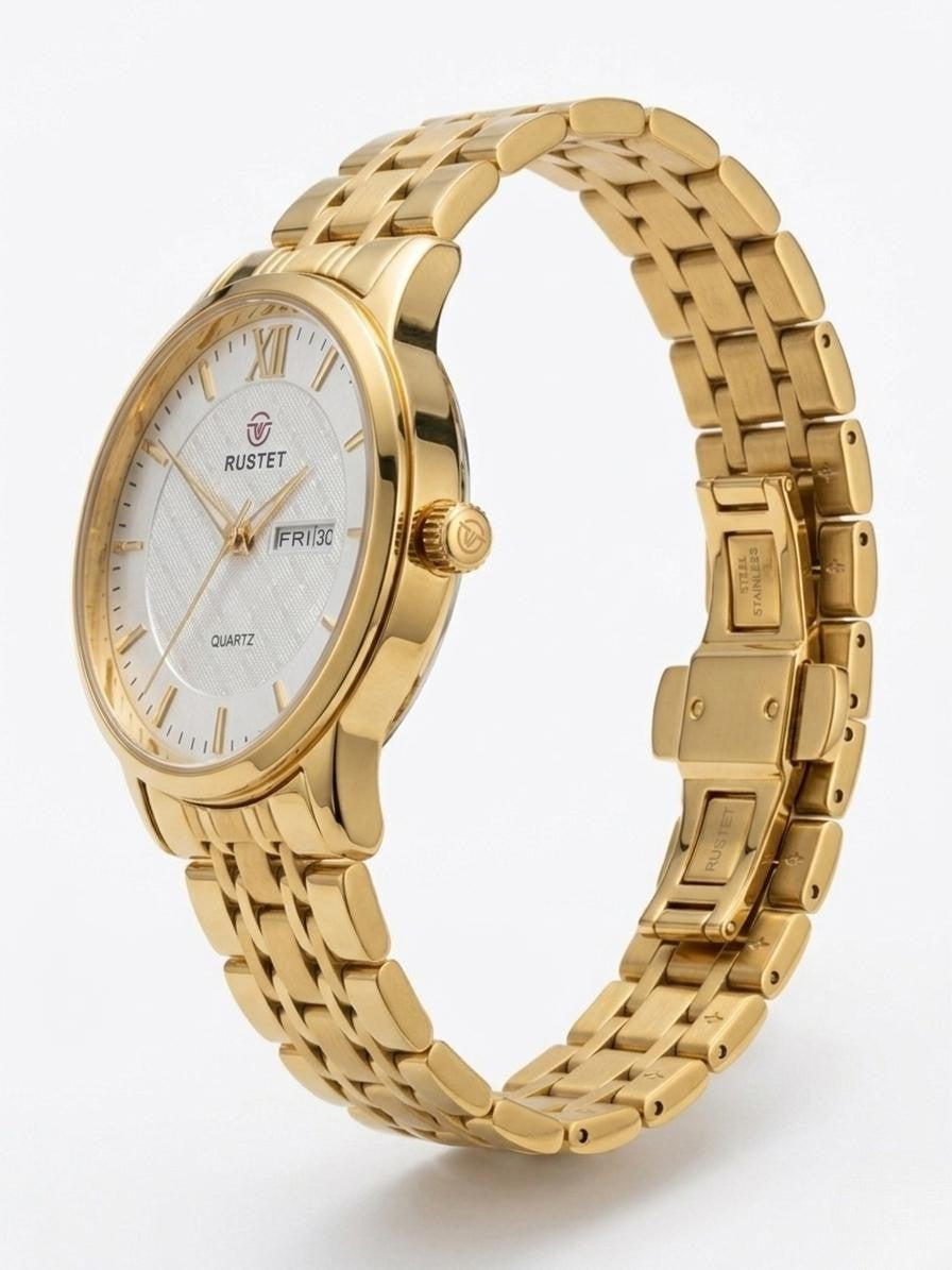 RUSTET-6006-WHITE WITH GOLD FOR HER