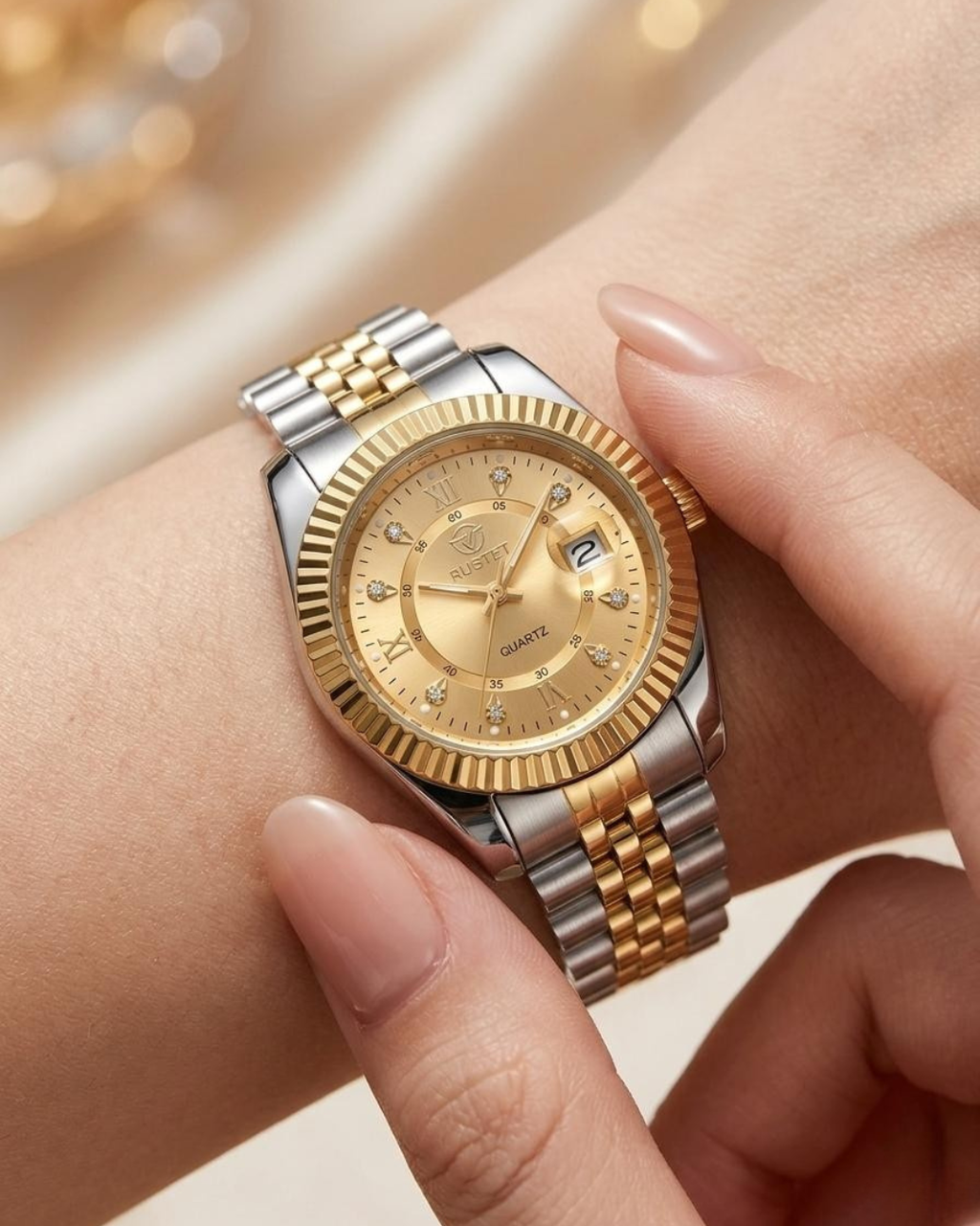 RUSTET-1040-GOLD WITH SILVER&GOLD-WOMEN EDITION