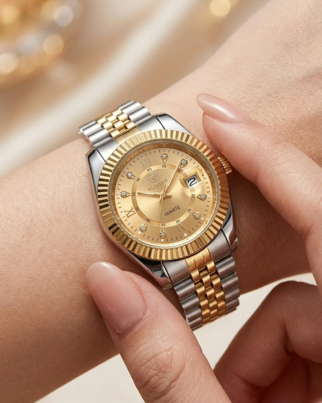 RUSTET-1040-GOLD WITH SILVER&GOLD-WOMEN EDITION