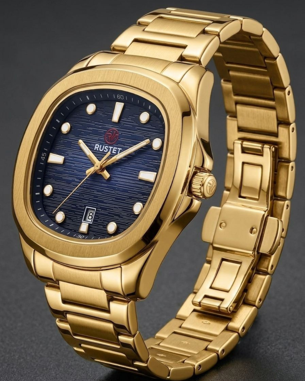 RUSTET-1058- BLUE WITH GOLD