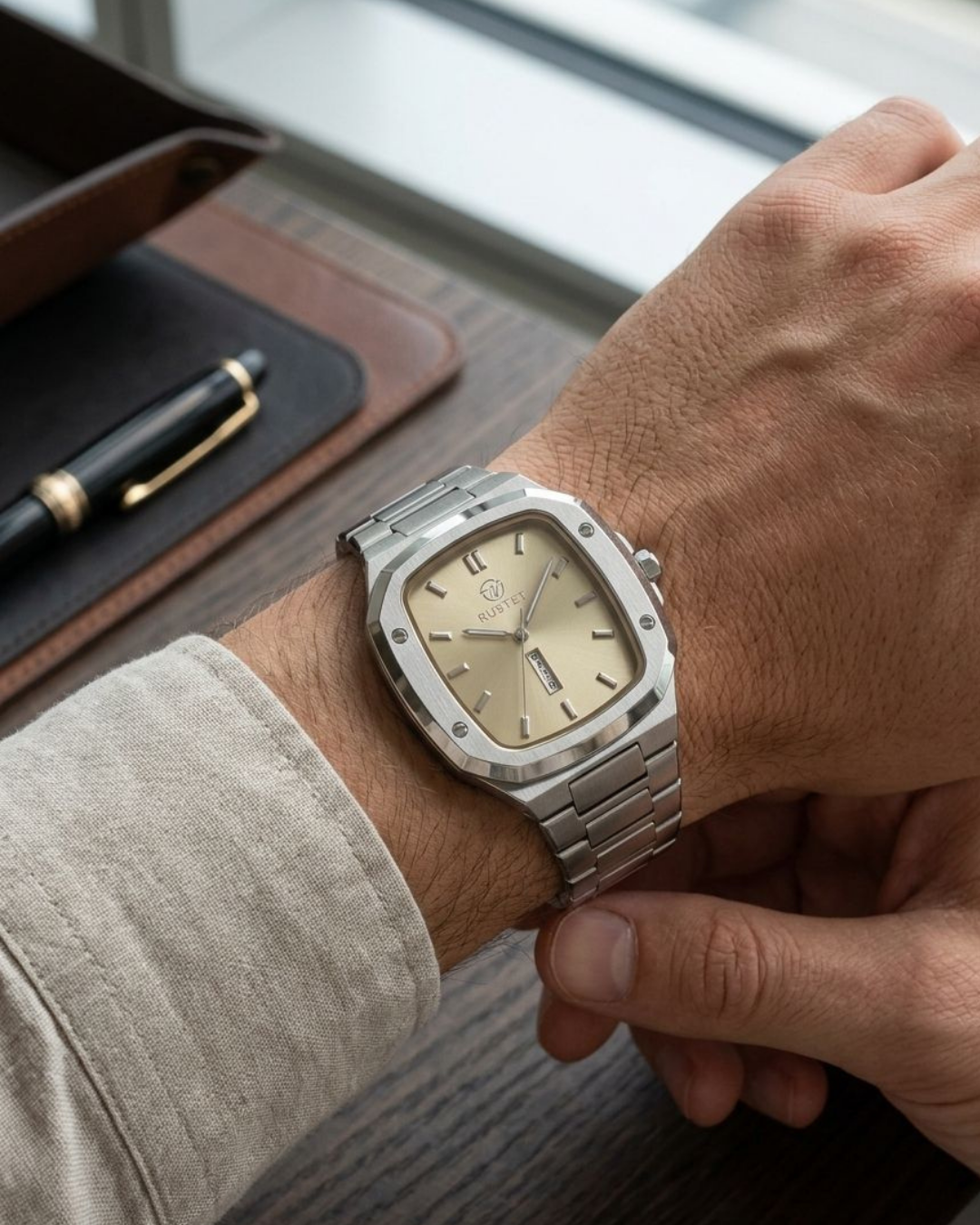 RUSTET-1018-GREY WITH SILVER
