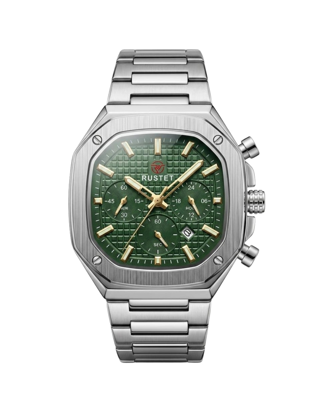 RUSTET-1065-GREEN WITH SILVER