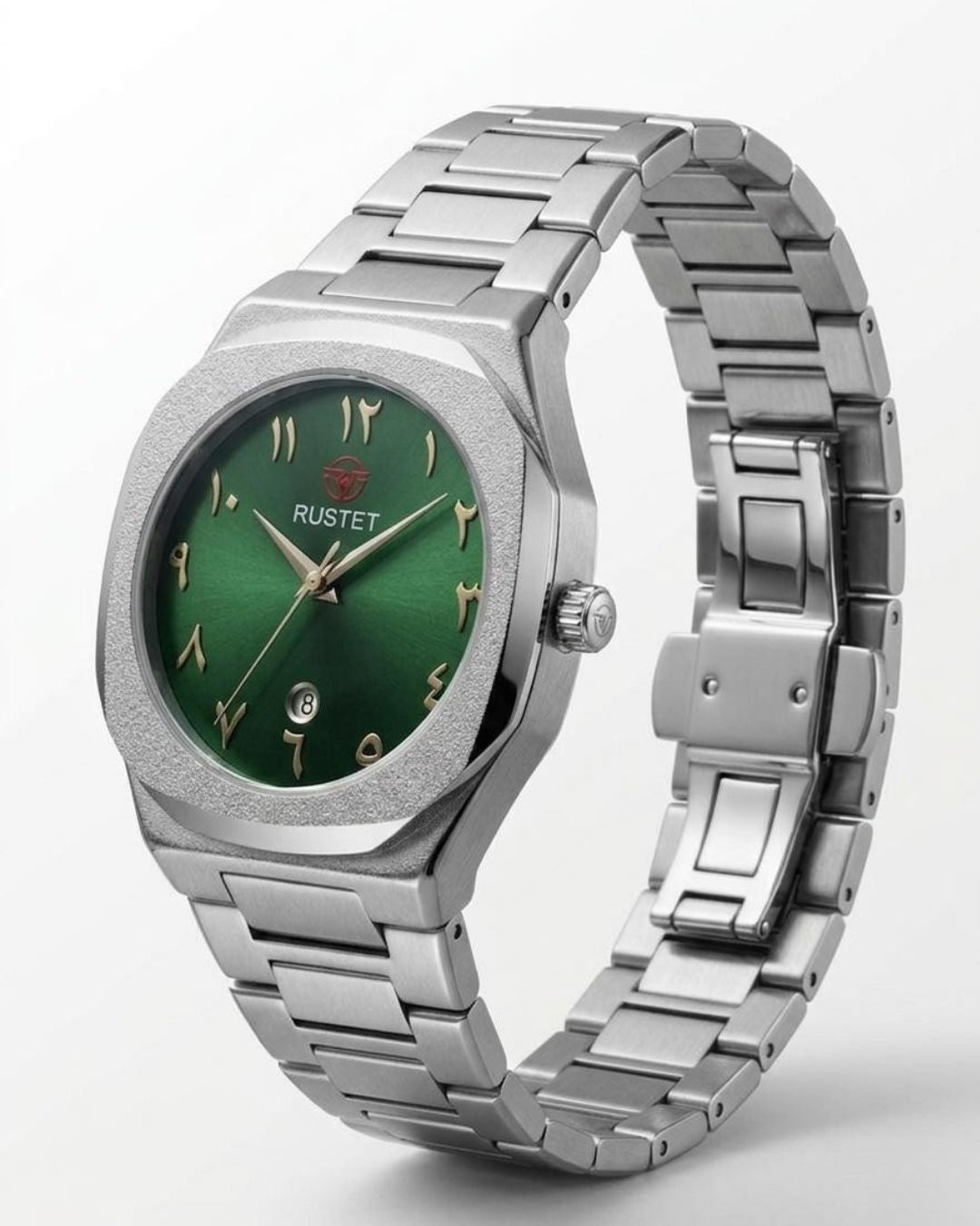 RUSTET-1019 ARABIC DIAL EDITION-GREEEN WITH SILVER
