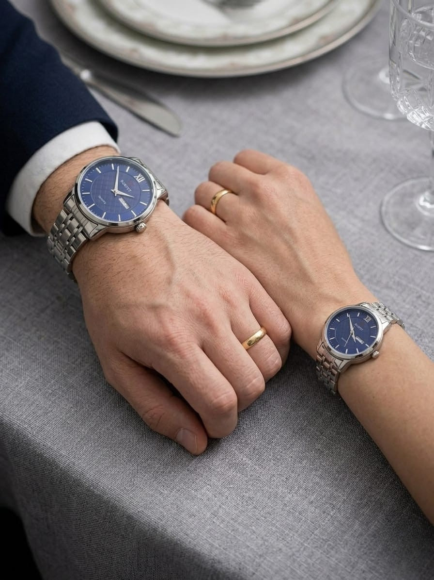 RUSTET-1006-BLUE WITH SILVER-COUPLES EDITION