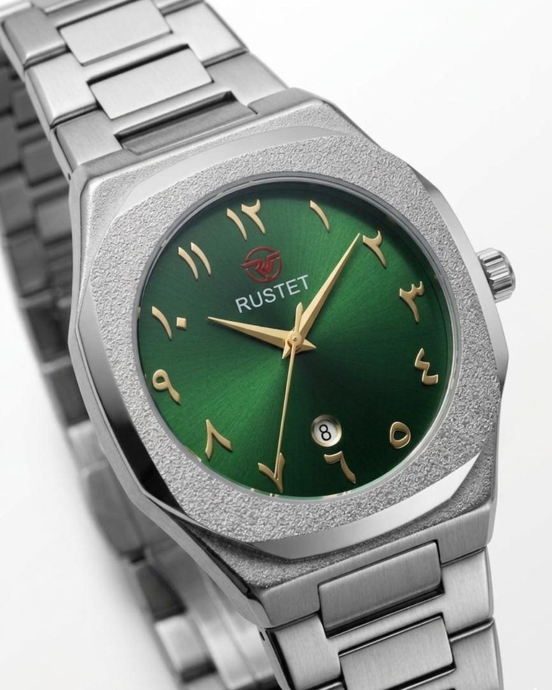 RUSTET-1019 ARABIC DIAL EDITION-GREEEN WITH SILVER