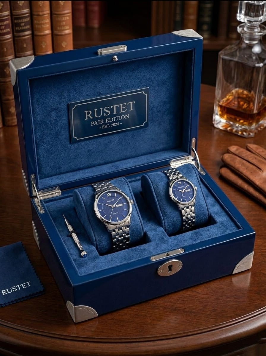 RUSTET-1006-BLUE WITH SILVER-COUPLES EDITION