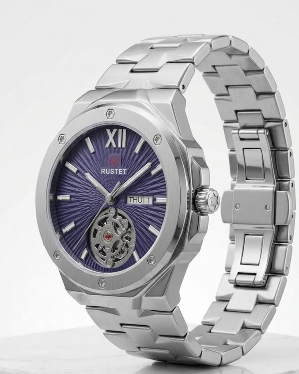 RUSTET-1053-PURPLE WITH SILVER