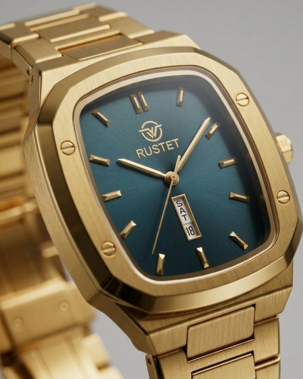 RUSET-1018-BLUE WITH GOLD