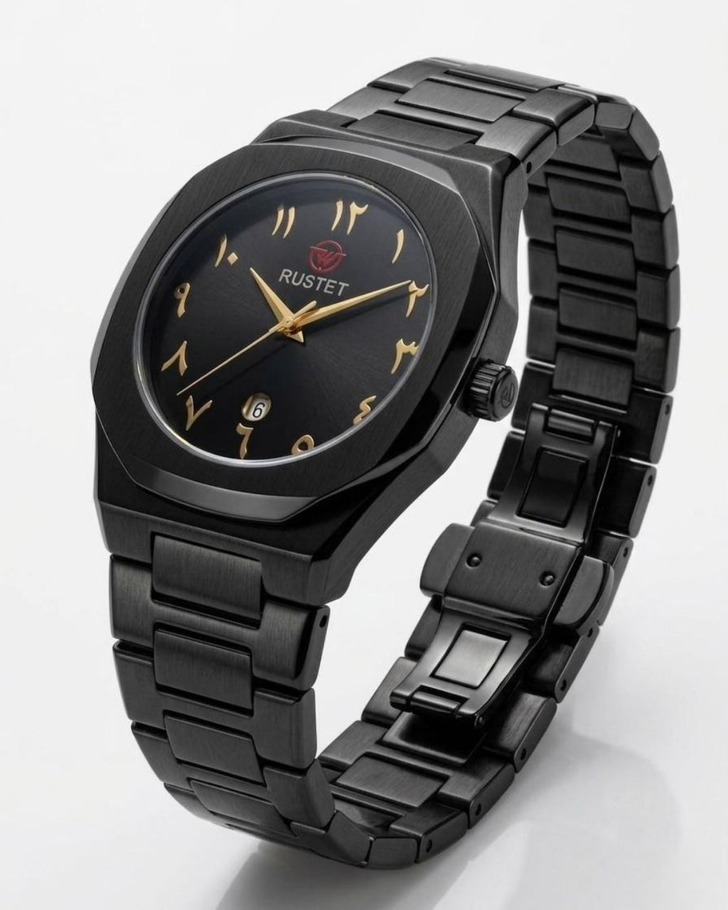 RUSTET-1019 ARABIC DIAL EDITION-BLACK WITH BLACK