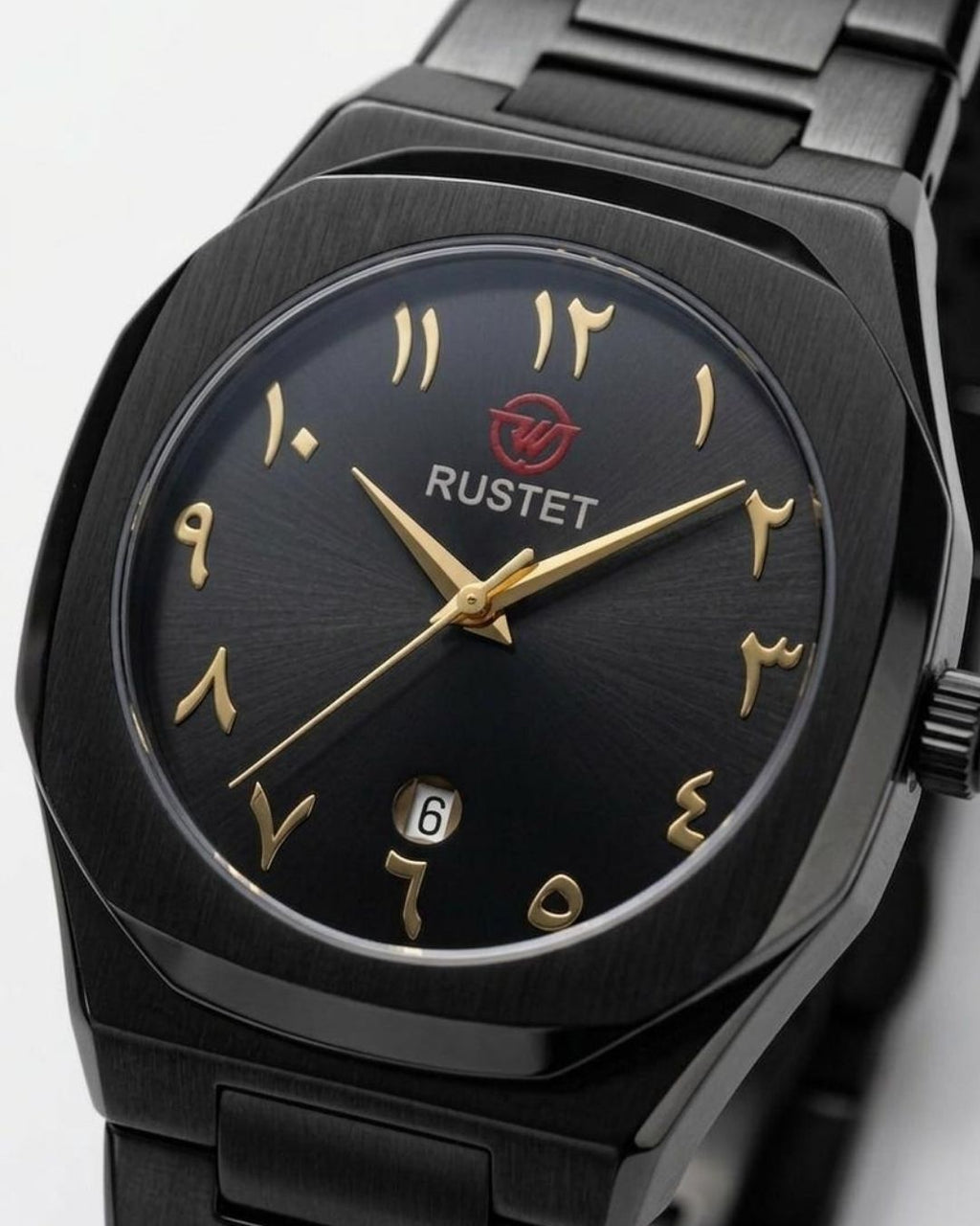 RUSTET-1019 ARABIC DIAL EDITION-BLACK WITH BLACK