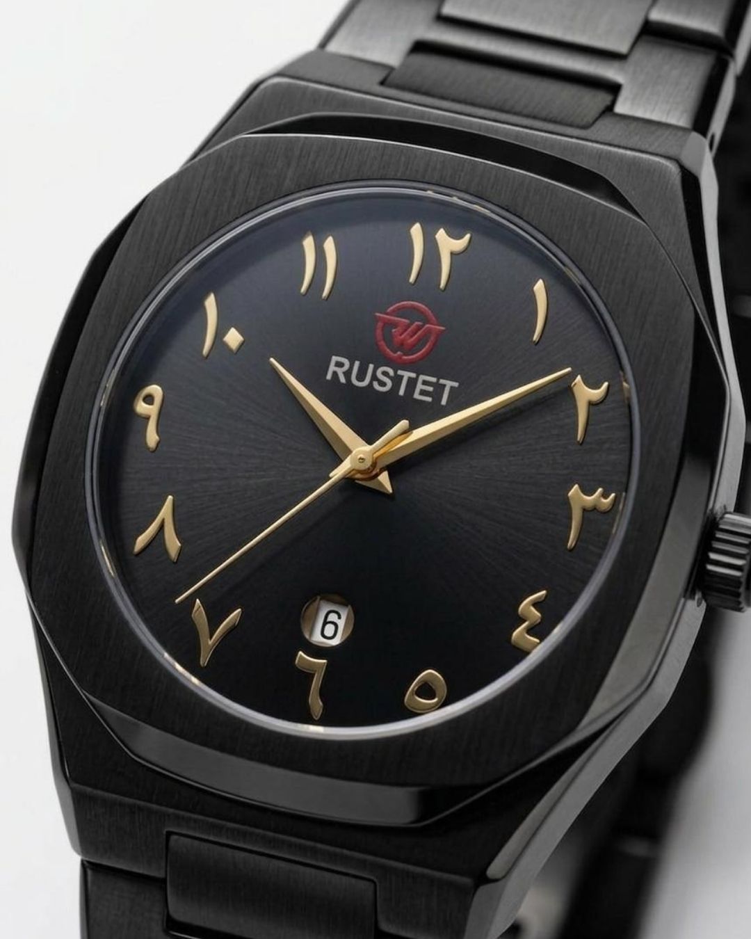 RUSTET-1019 ARABIC DIAL EDITION-BLACK WITH BLACK