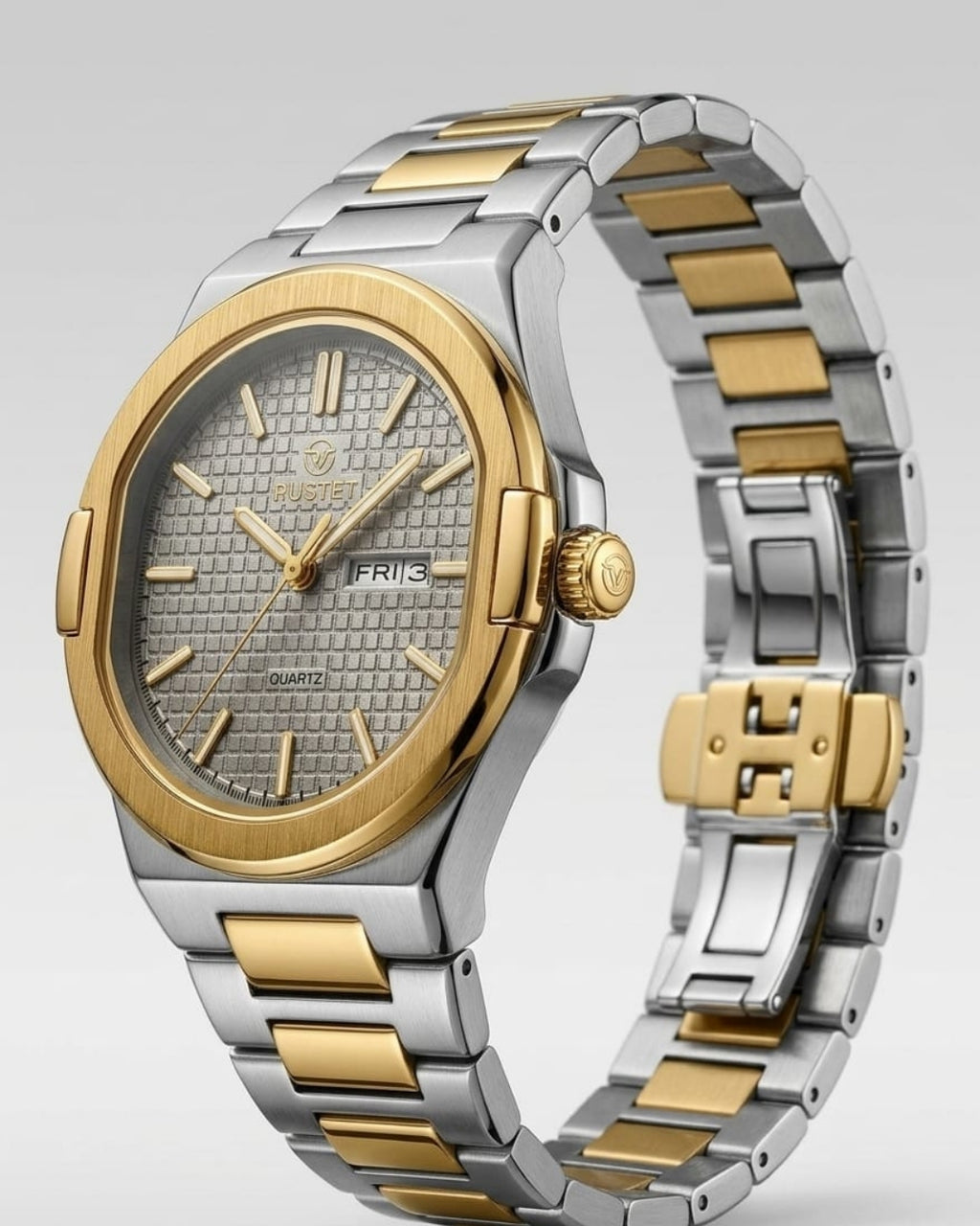 RUSTET-1045-GREY WITH SILVER&GOLDEN