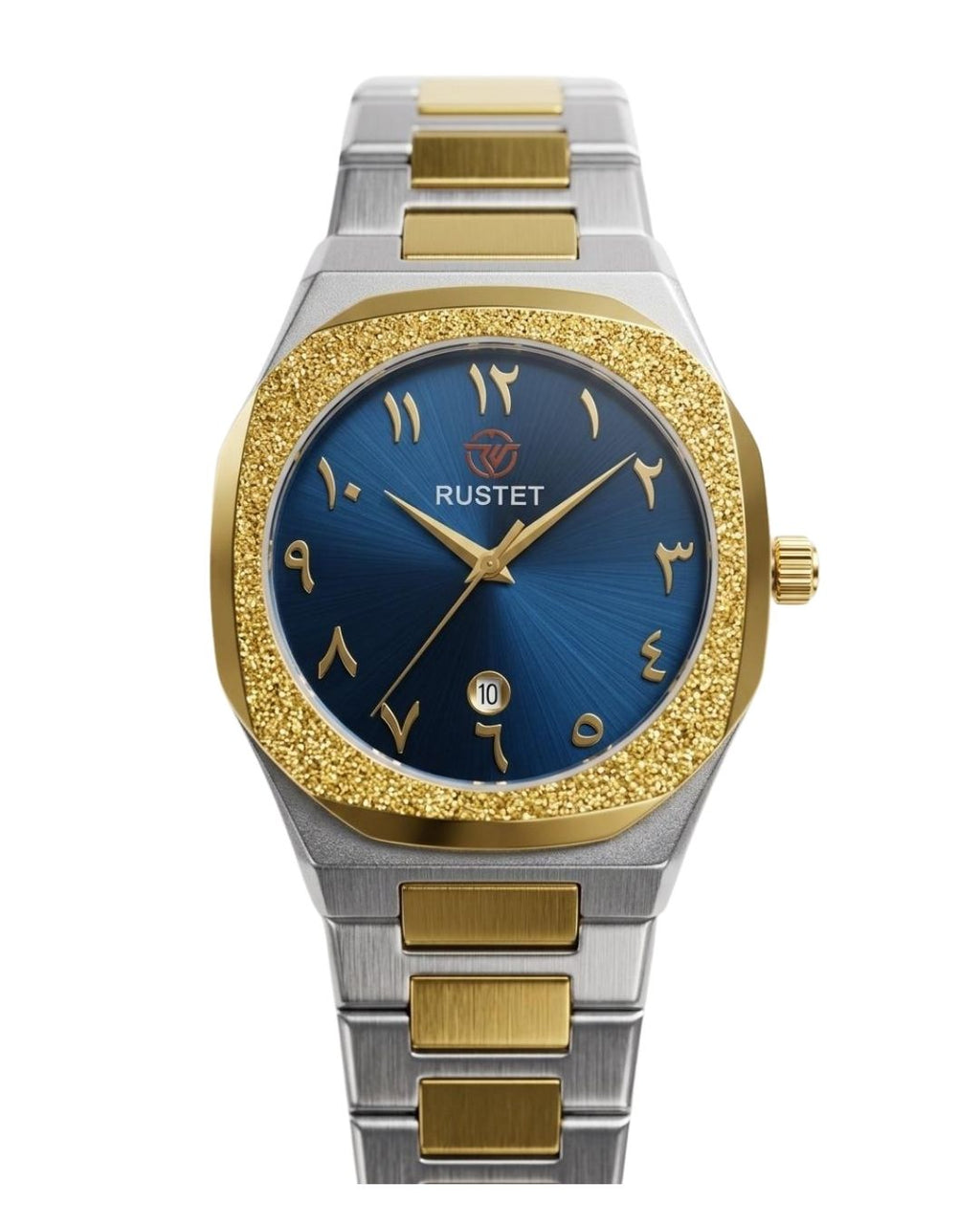 RUSTET-1019 ARABIC DIAL EDITION-BLUE WITH SILVER&GOLDEN