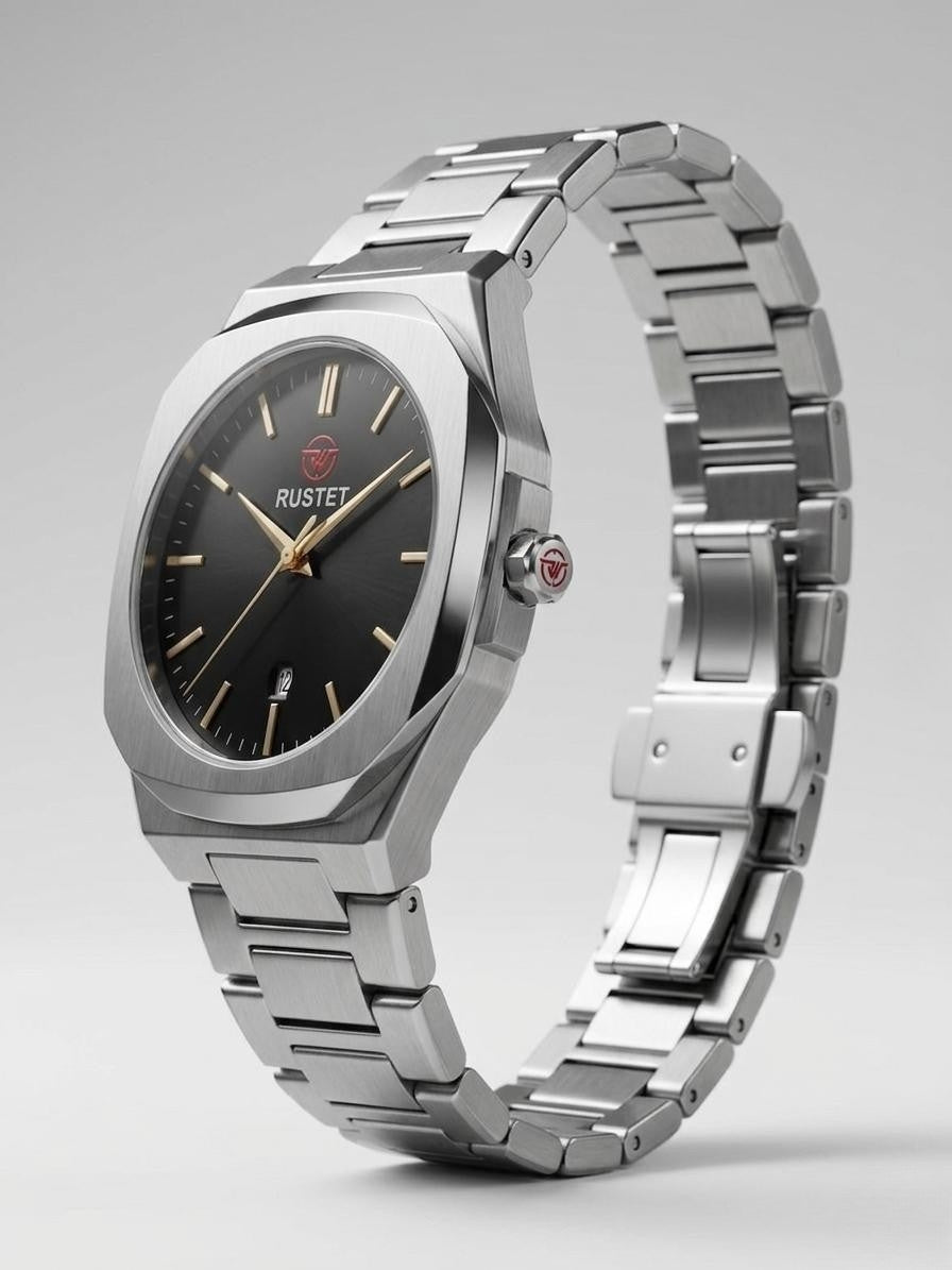 RUSTET-1019 BLACK WITH SILVER