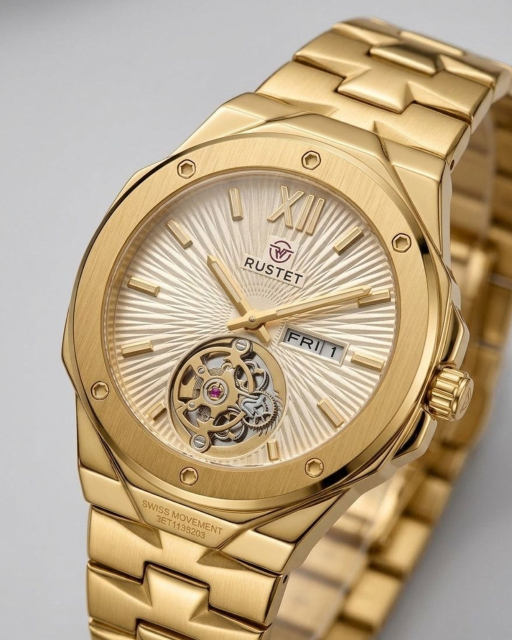 RUSTET-1053-BEIGE WITH GOLDEN