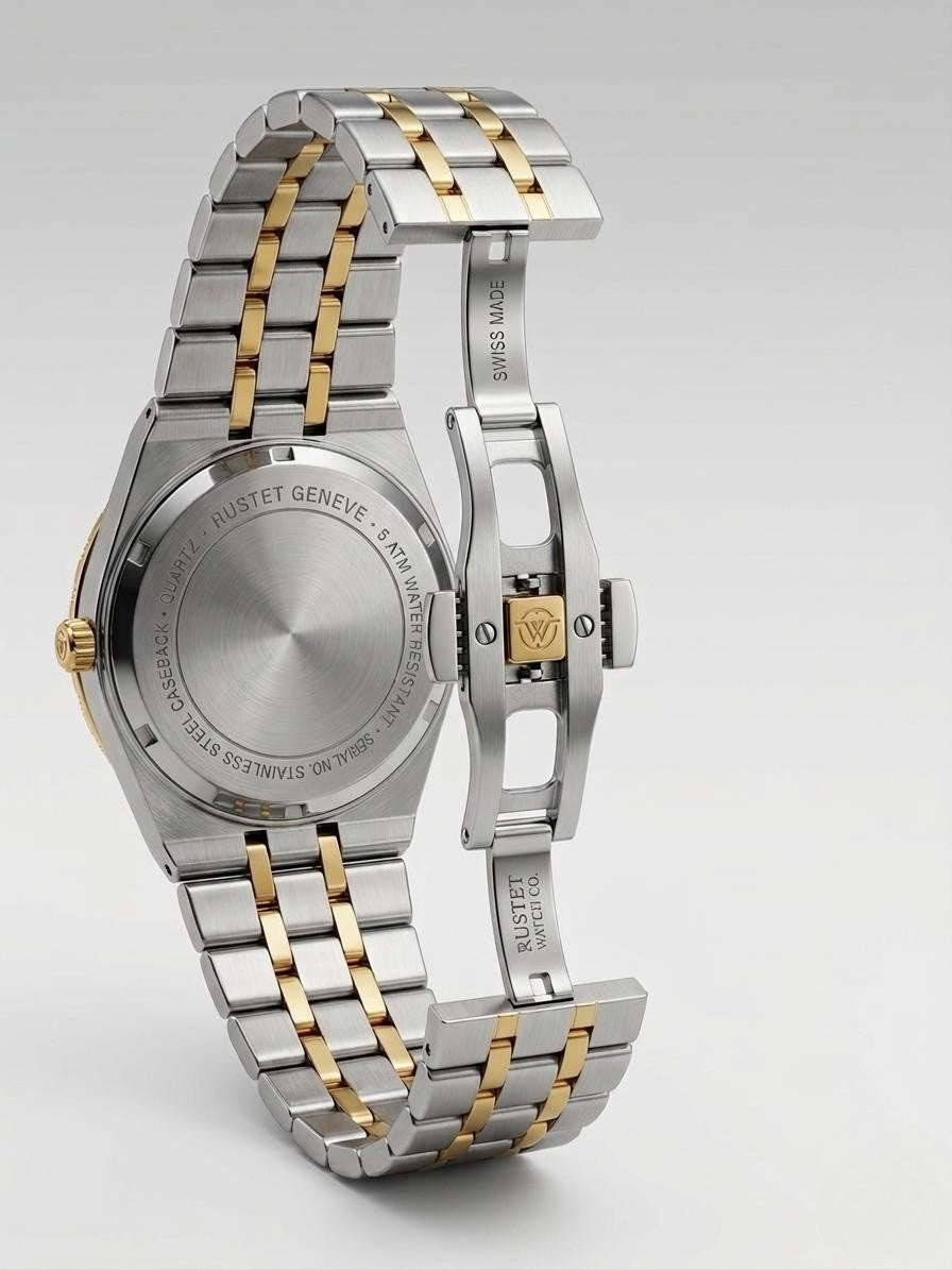 RUSTET-1062 WHITE WITH GOLDEN SILVER