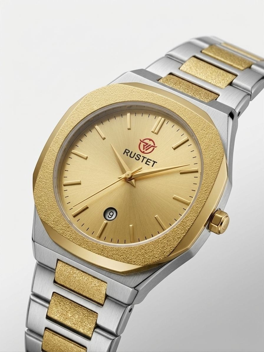 RUSTET-1019- GOLD WITH SILVER&GOLD