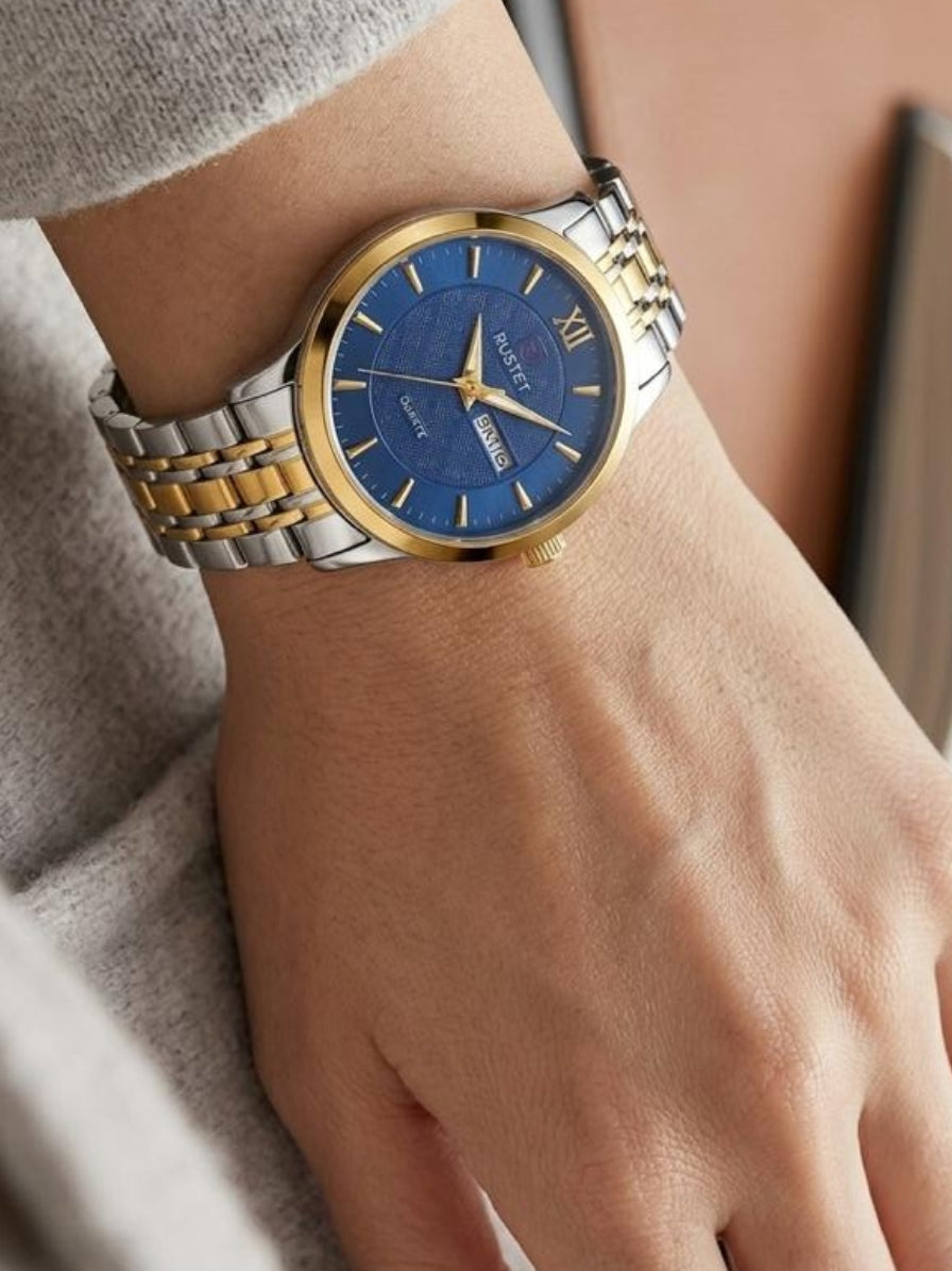 RUSTET-6006-BLUE WITH SILVER&GOLD FOR HER
