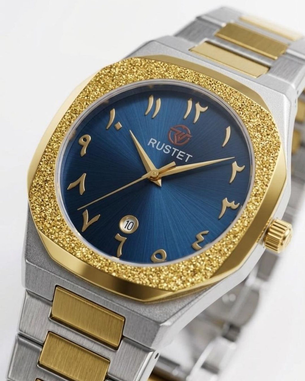 RUSTET-1019 ARABIC DIAL EDITION-BLUE WITH SILVER&GOLDEN