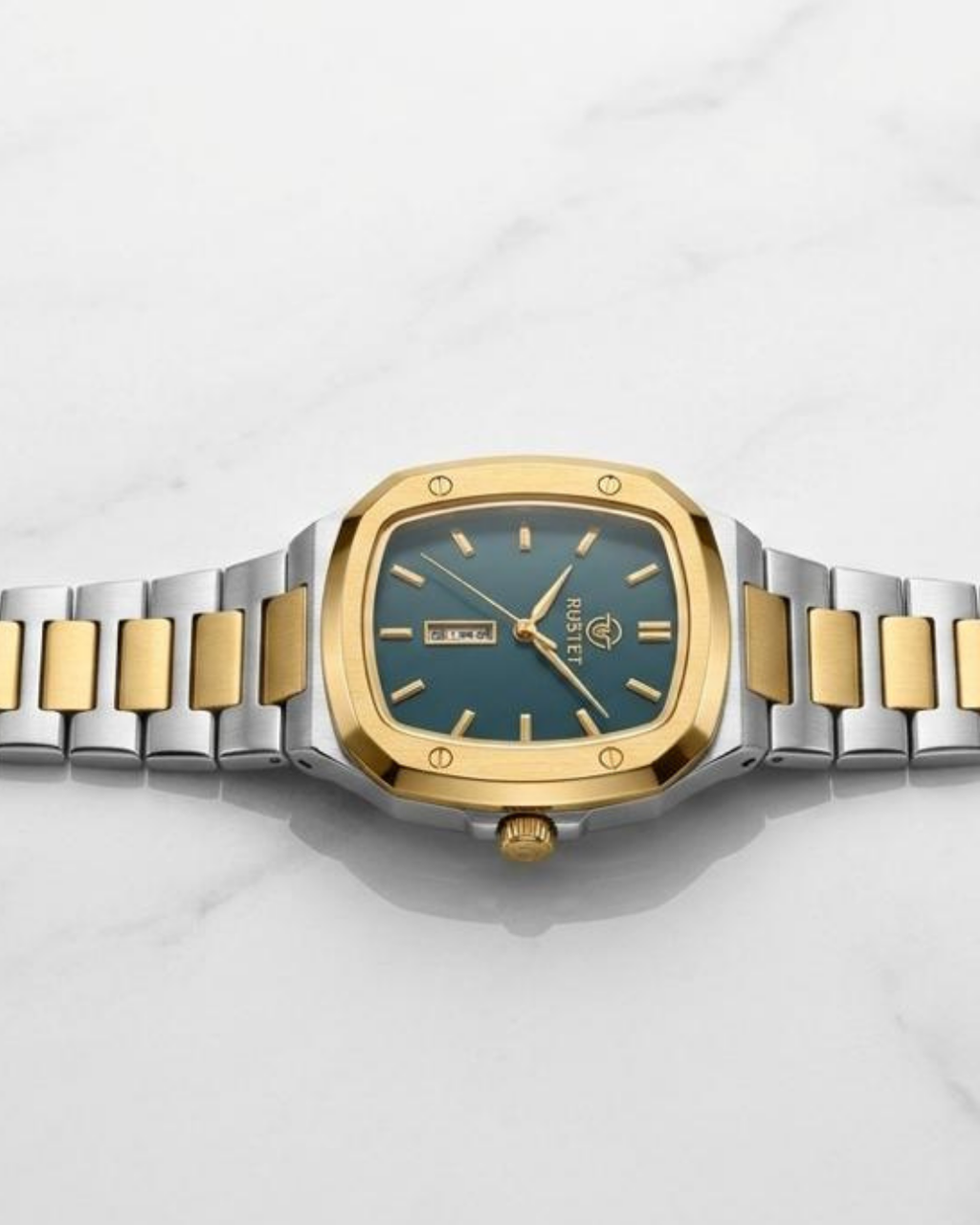 RUSTET-1018-GREEN WITH SILVER&GOLD
