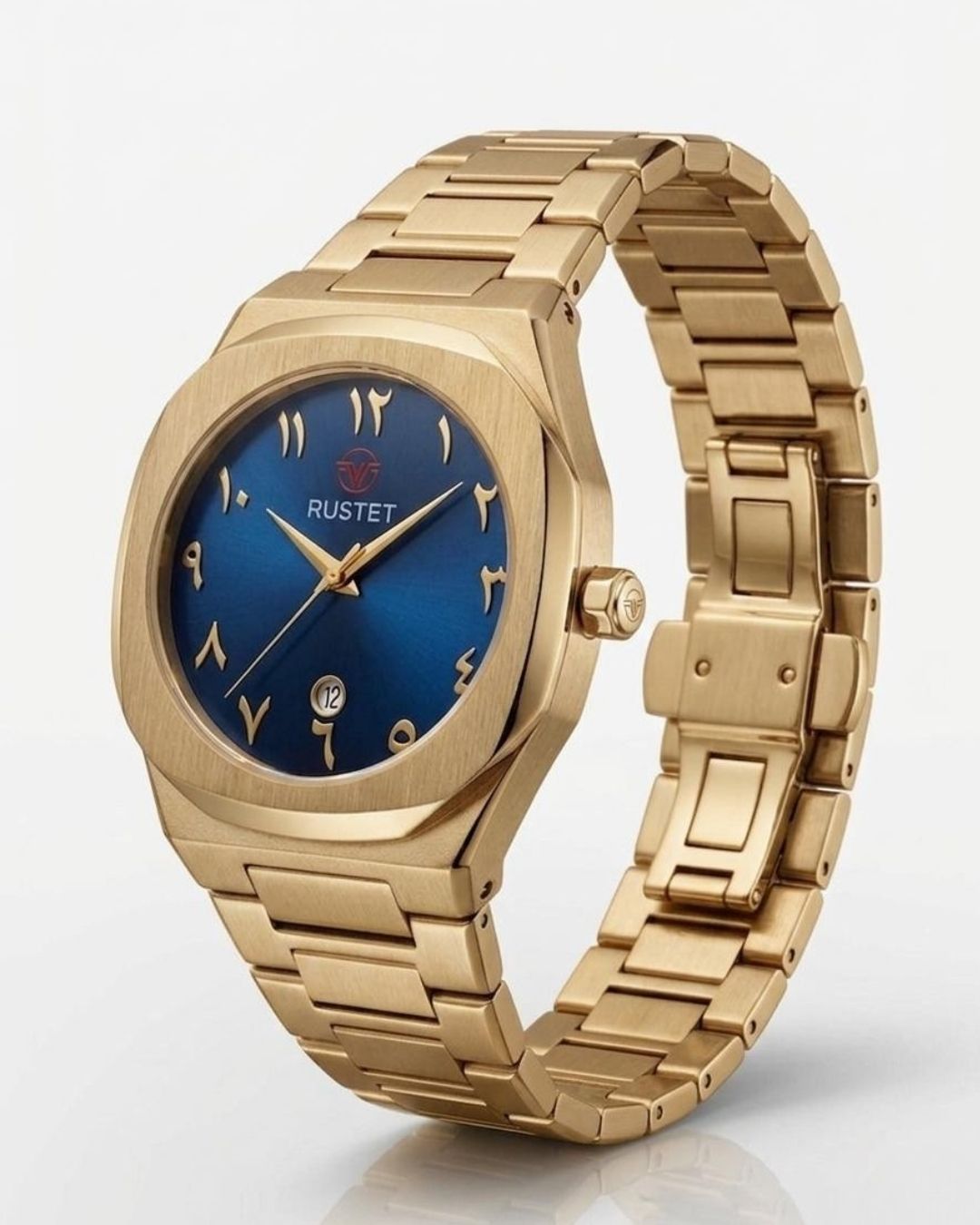 RUSTET-1019 ARABIC DIAL EDITION-BLUE WITH GOLDEN