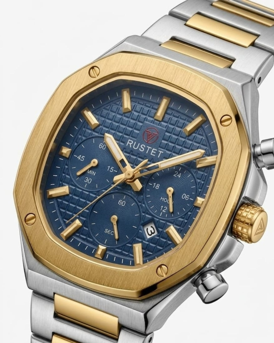 RUSTET-1065-BLUE WITH SILVER AND GOLDEN