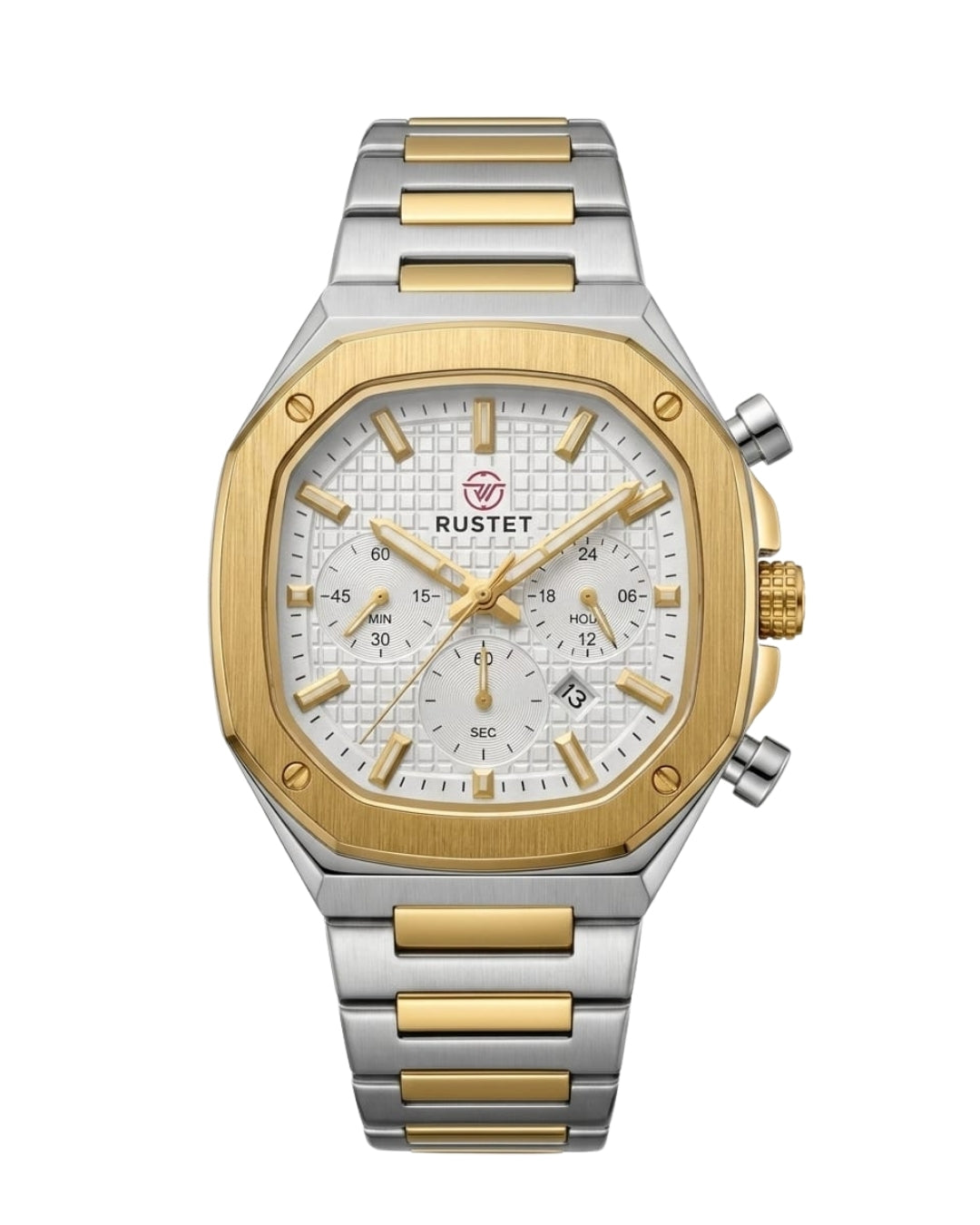 RUSTE-1065-WHITE WITH SILVER&GOLDEN