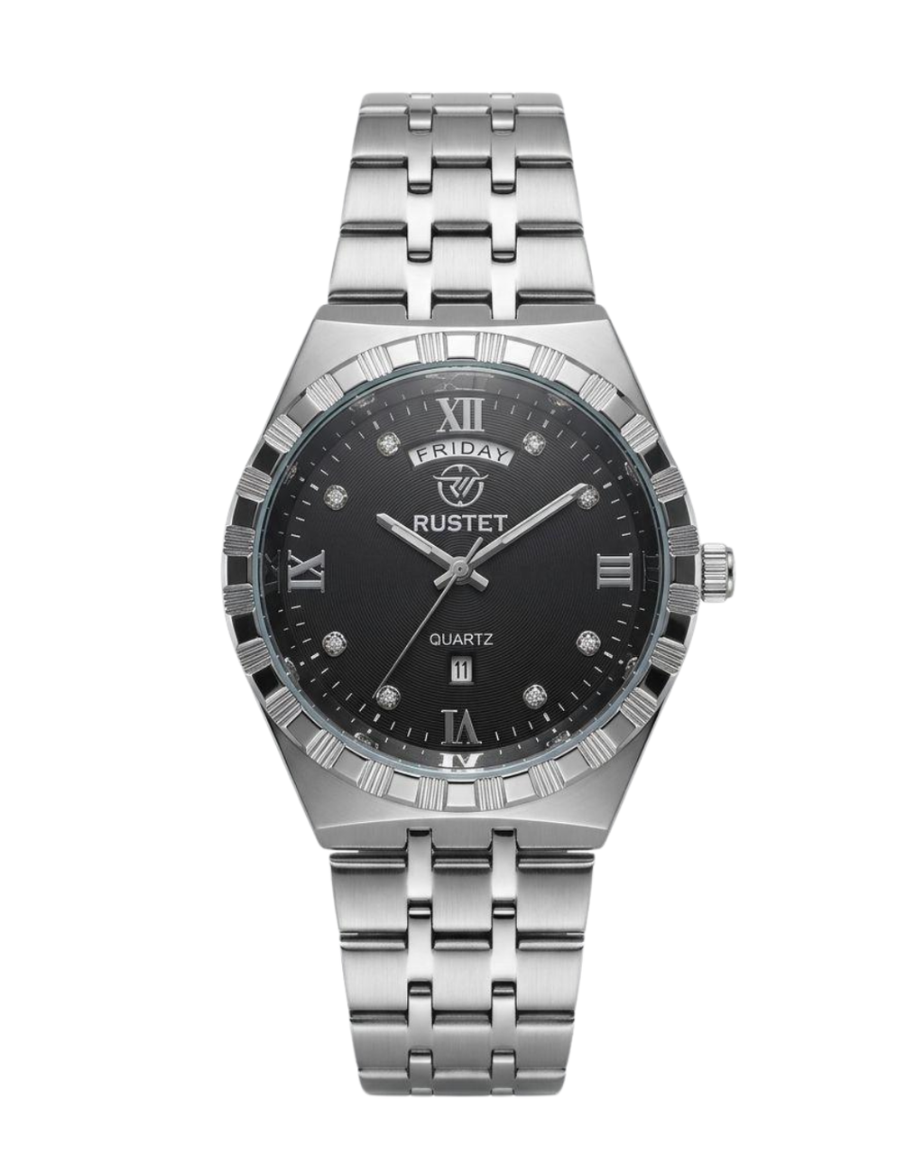 RUSTET-1019-BLACK WITH SILVER