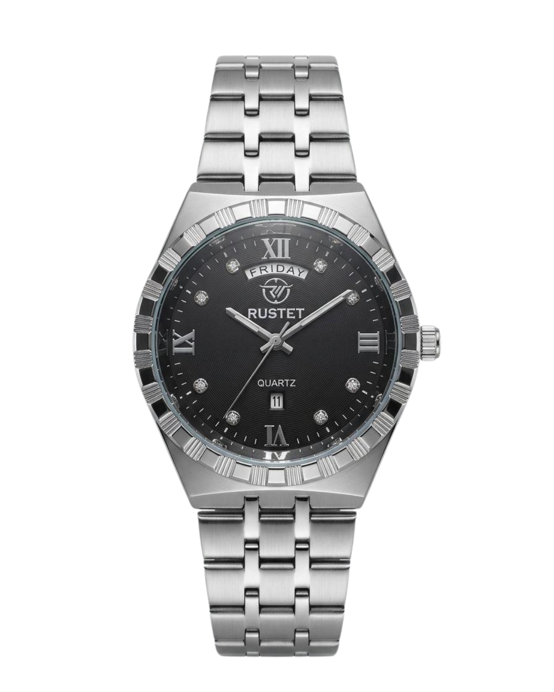 RUSTET-1019-BLACK WITH SILVER