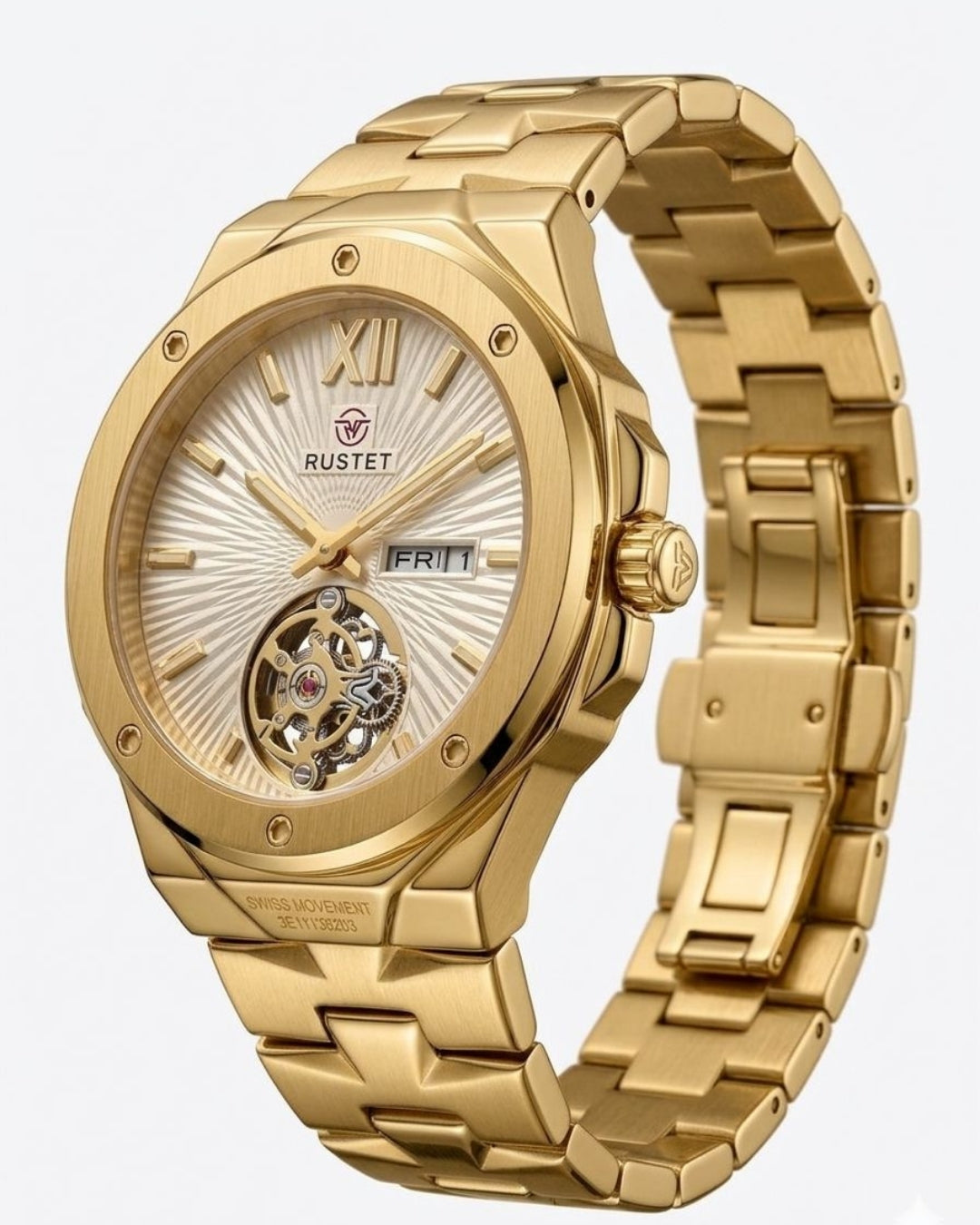 RUSTET-1053-BEIGE WITH GOLDEN