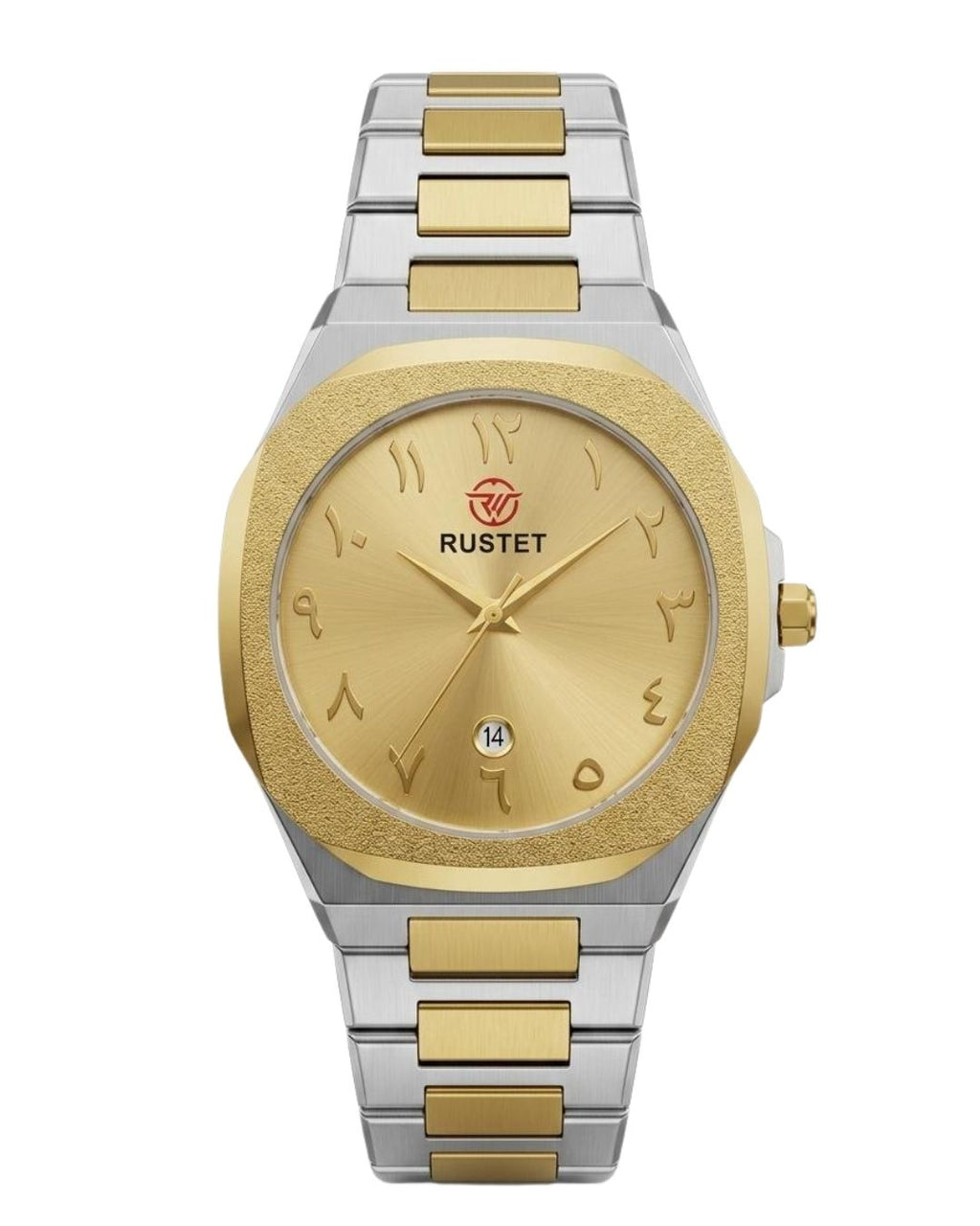 RUSTET-1019 ARABIC DIAL EDITION-GOLDEN WITH GOLDEN&SILVER