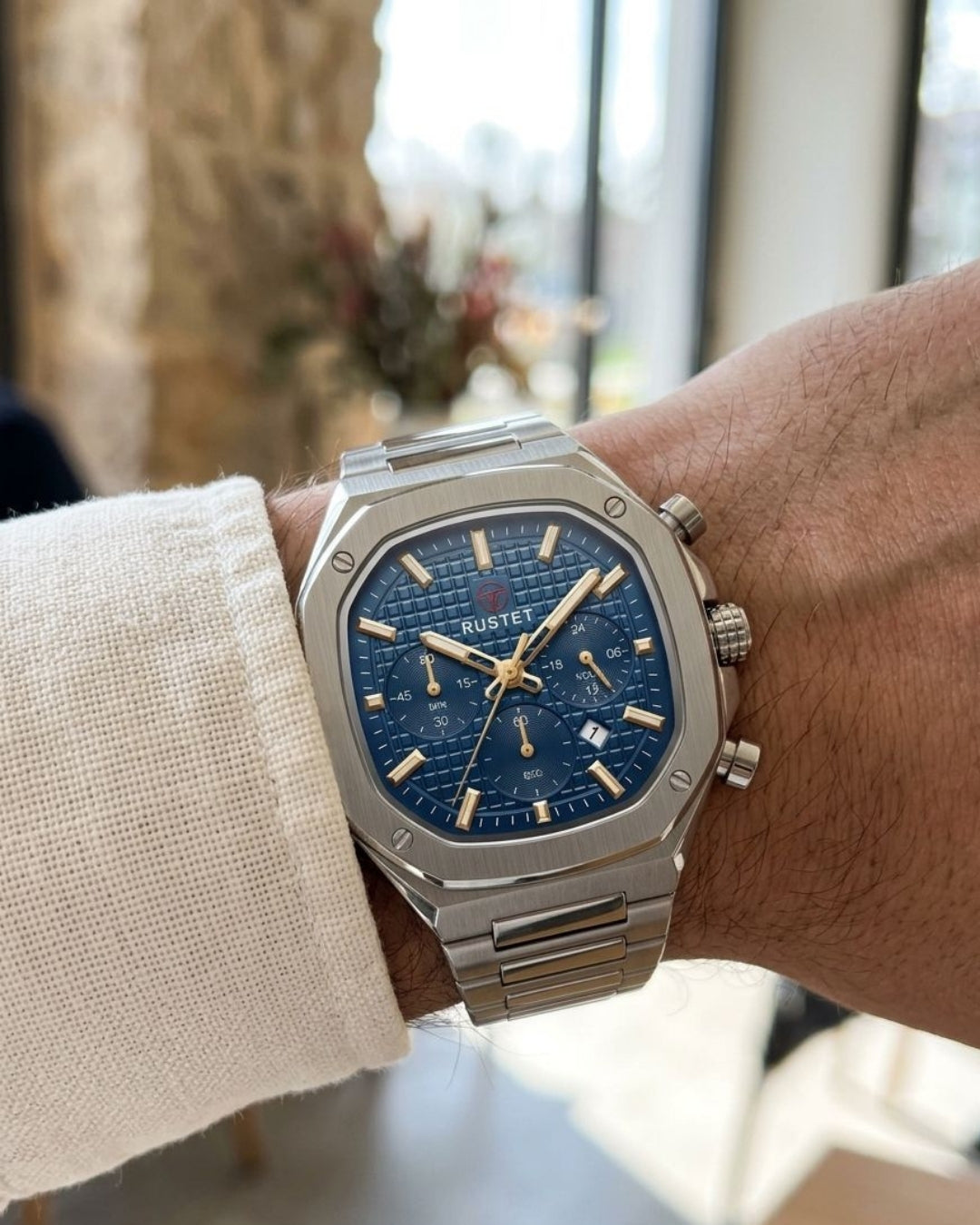 RUSTET-1065-BLUE WITH SILVER