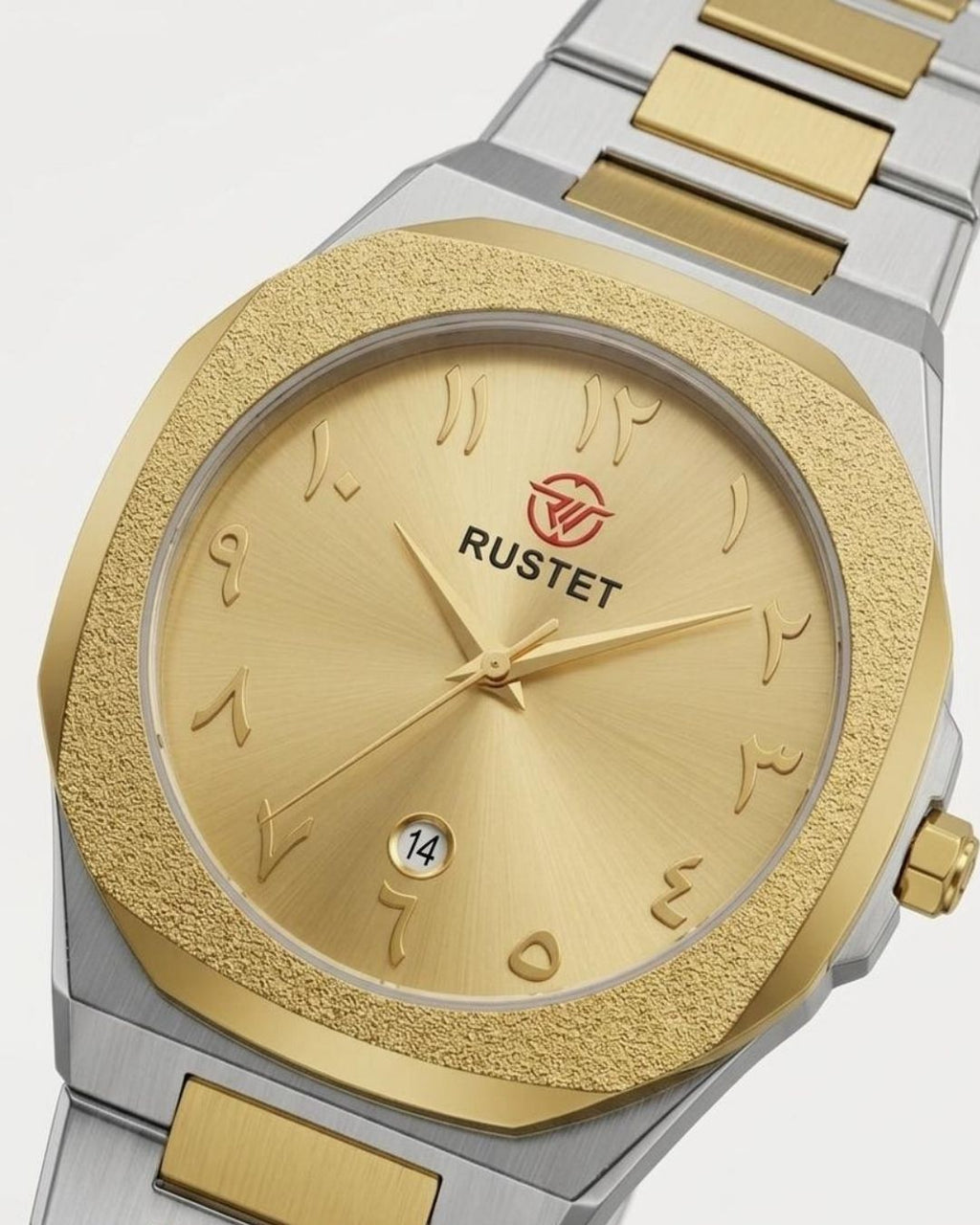 RUSTET-1019 ARABIC DIAL EDITION-GOLDEN WITH GOLDEN&SILVER
