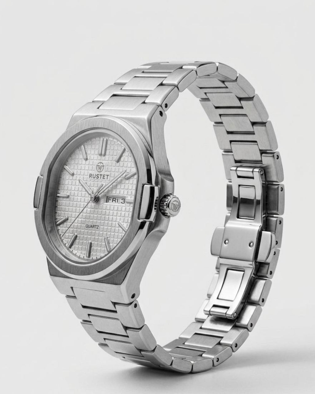 RUSTET-1045-WHITE WITH SILVER