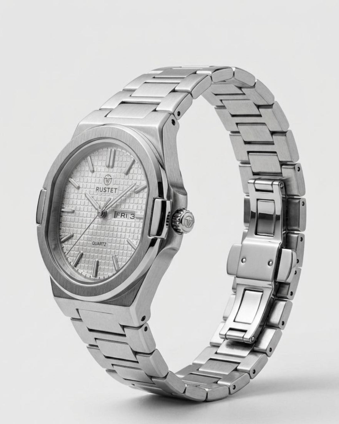 RUSTET-1045-WHITE WITH SILVER